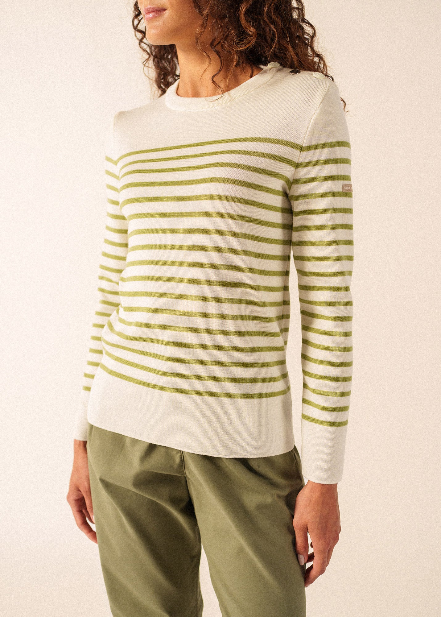 Brégançon sailor jumper (BLANC/OIL) - Image 5