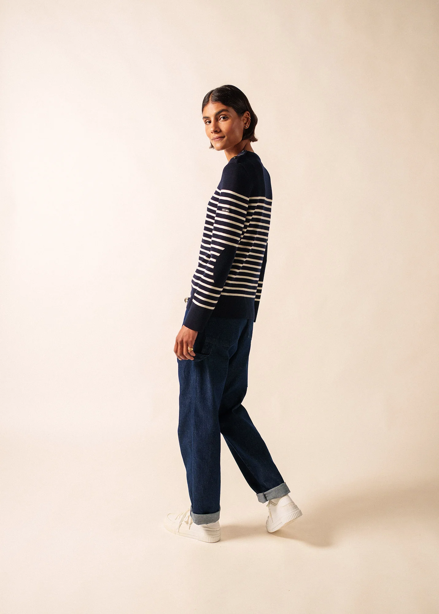 Brégançon sailor jumper (NAVY/ECUME) - Image 2