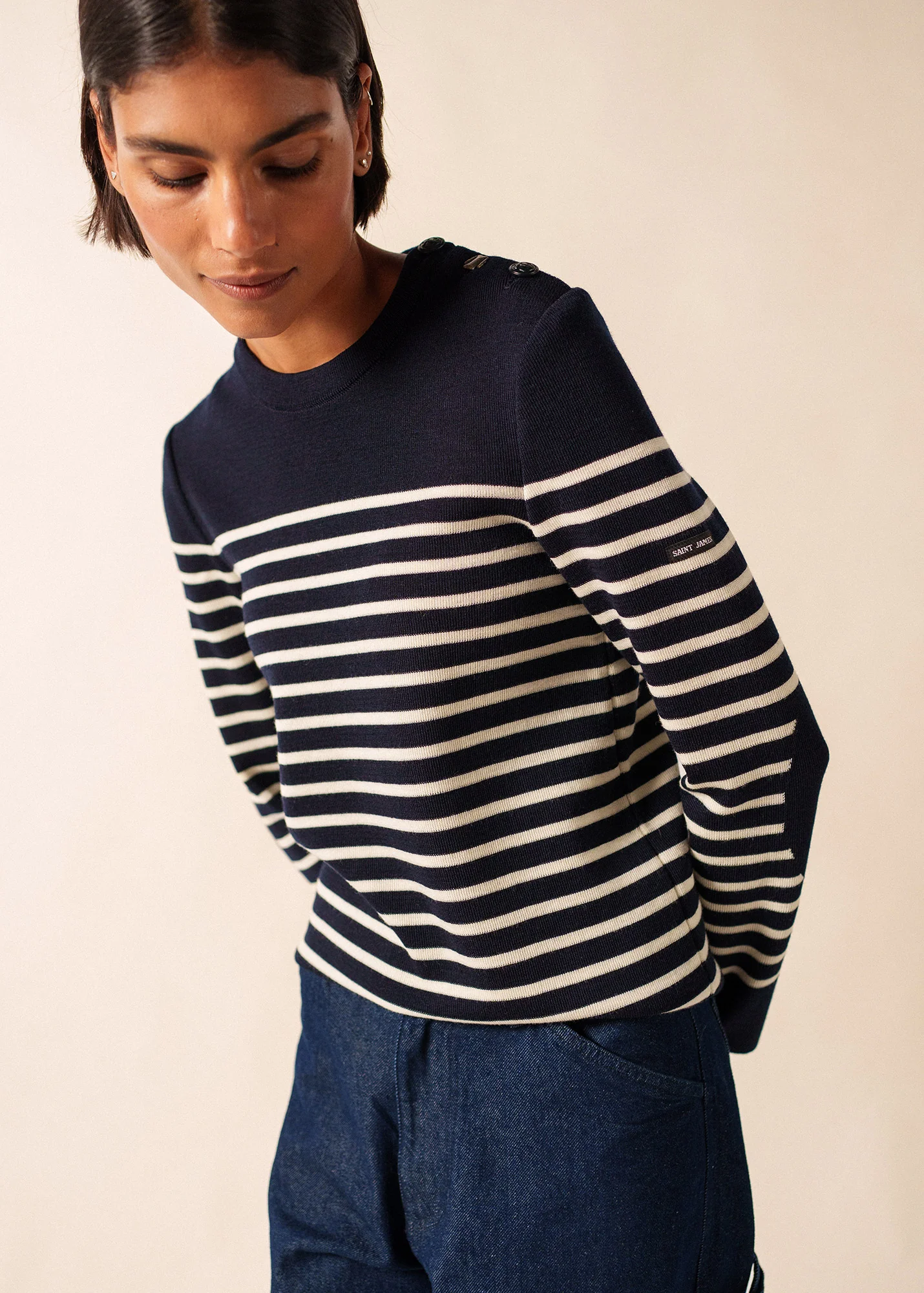 Brégançon sailor jumper (NAVY/ECUME) - Image 3