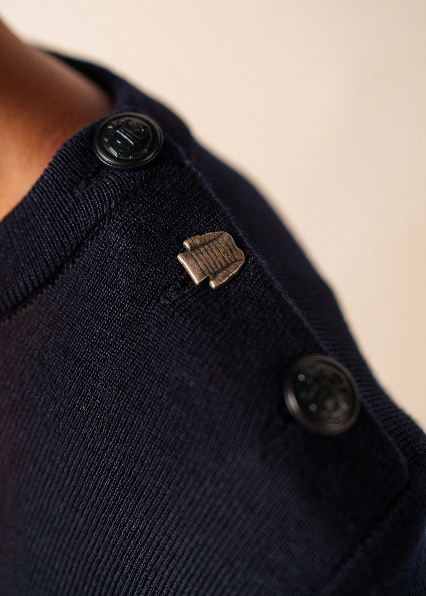 Brégançon sailor jumper (NAVY/ECUME) - Image 5