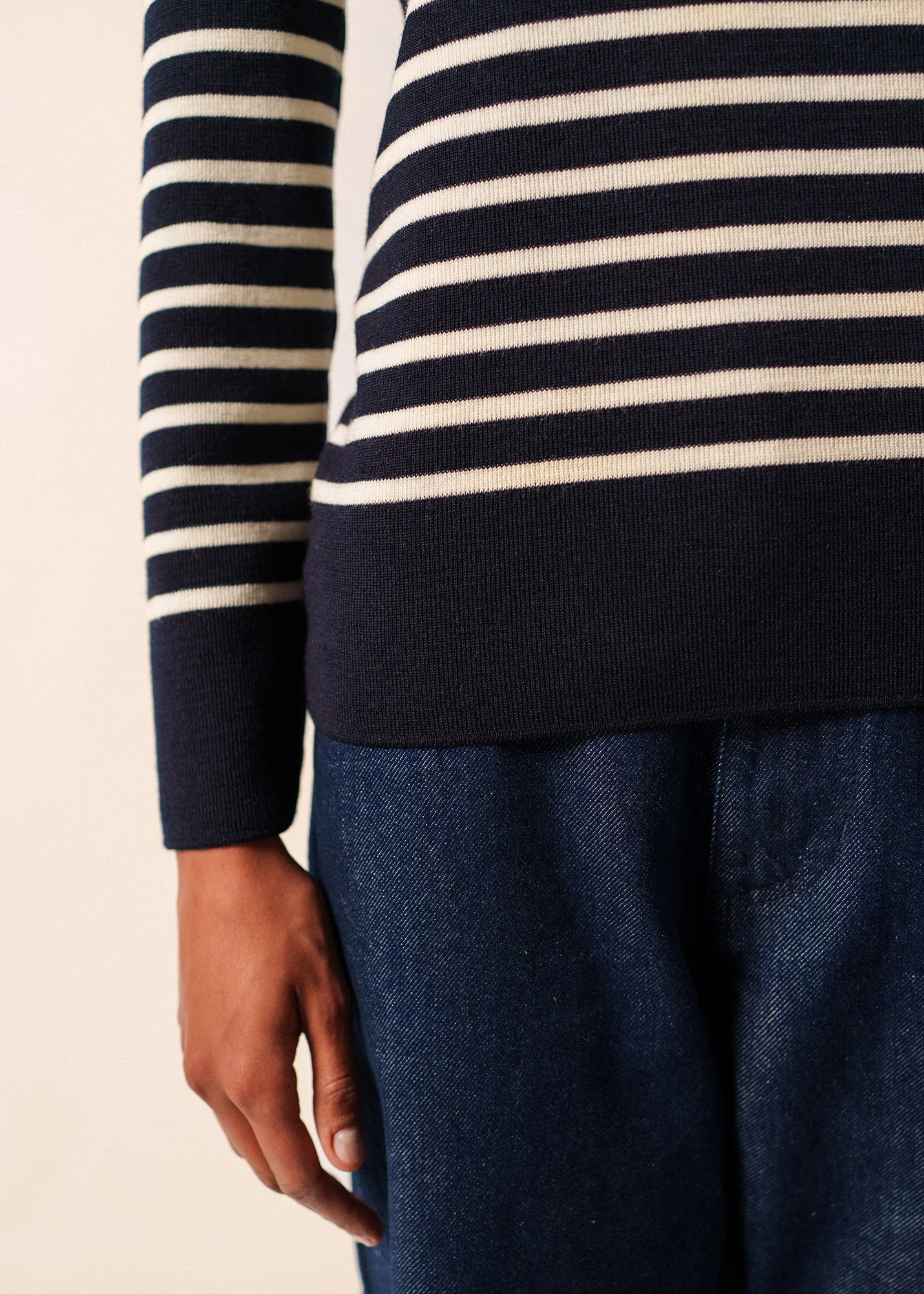 Brégançon sailor jumper (NAVY/ECUME) - Image 6