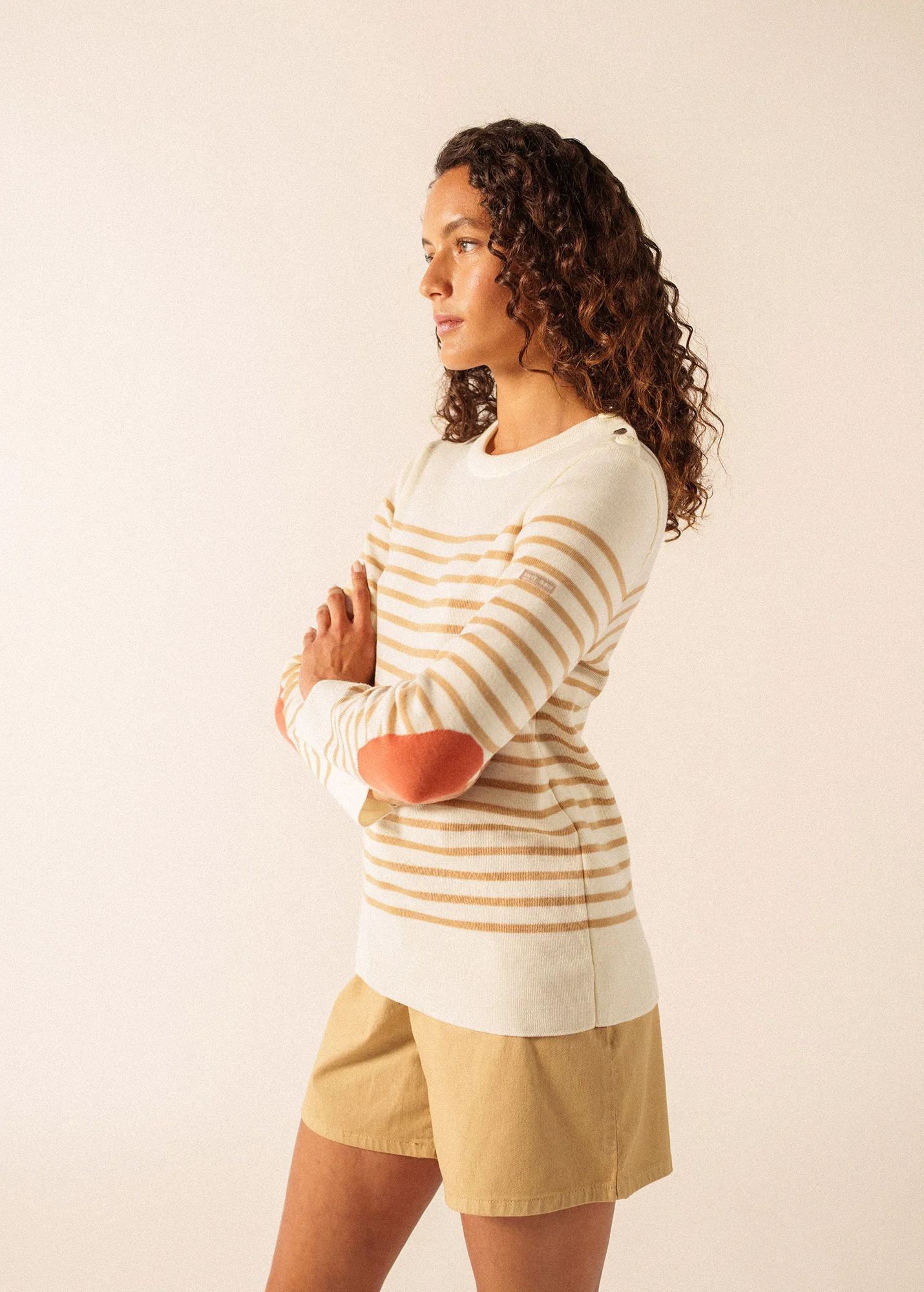 Brégançon Pop sailor jumper (BLANC/TOILE/ARGILE) - Image 3