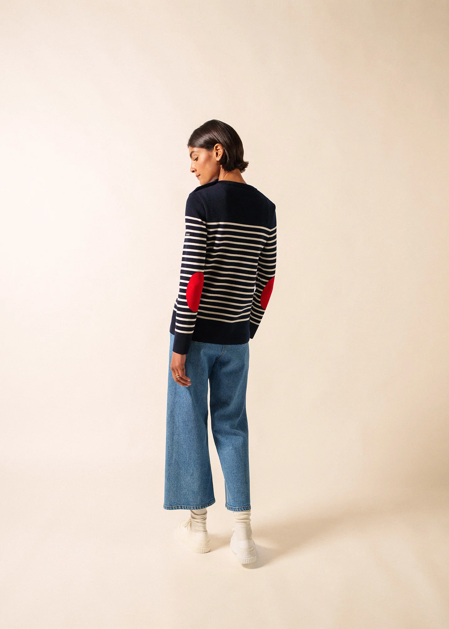 Brégançon Pop sailor jumper (NAVY/BLANC/TULIPE) - Image 2