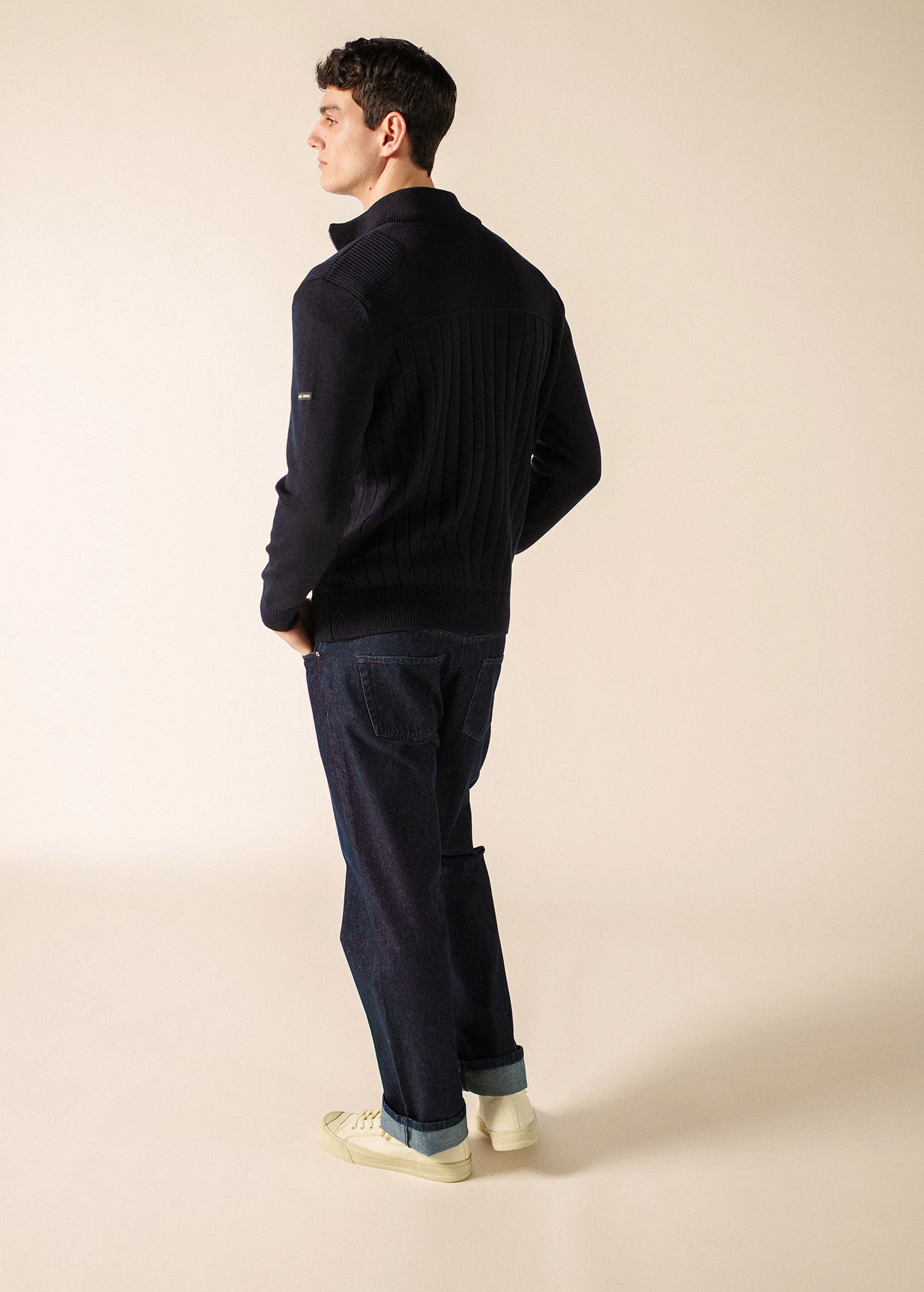 Calypso Réédit cardigan (NAVY/BLANC) - Image 5