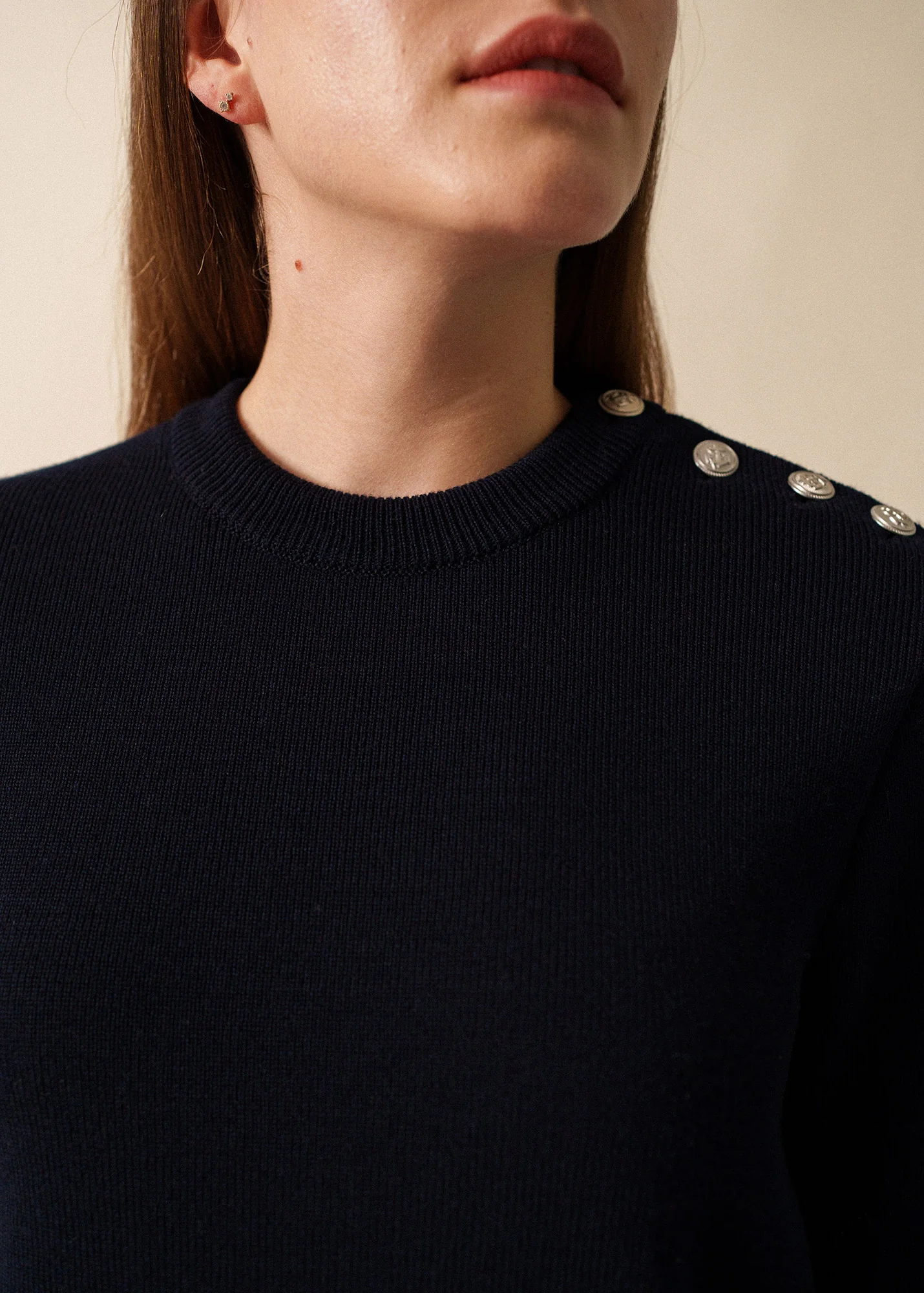 Cancale sailor jumper (NAVY) - Image 4