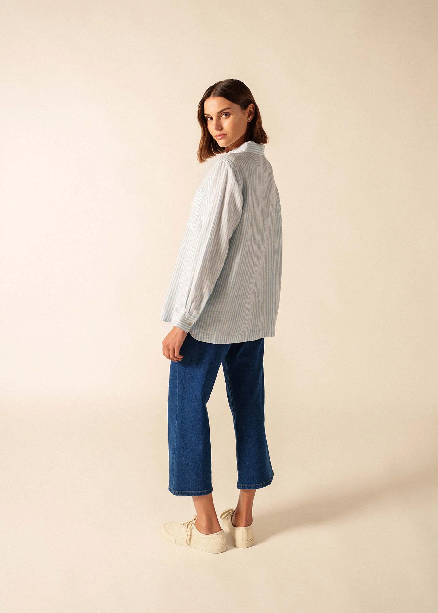 Charline Shirt (BLANC/CIEL) - Image 2