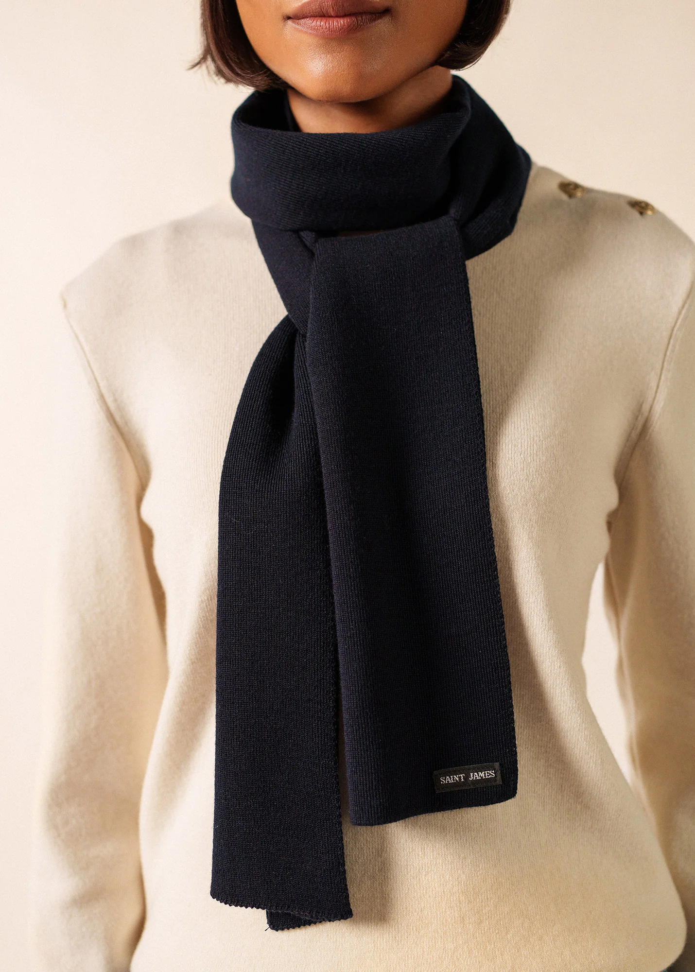Duguay scarf (NAVY) - Image 4
