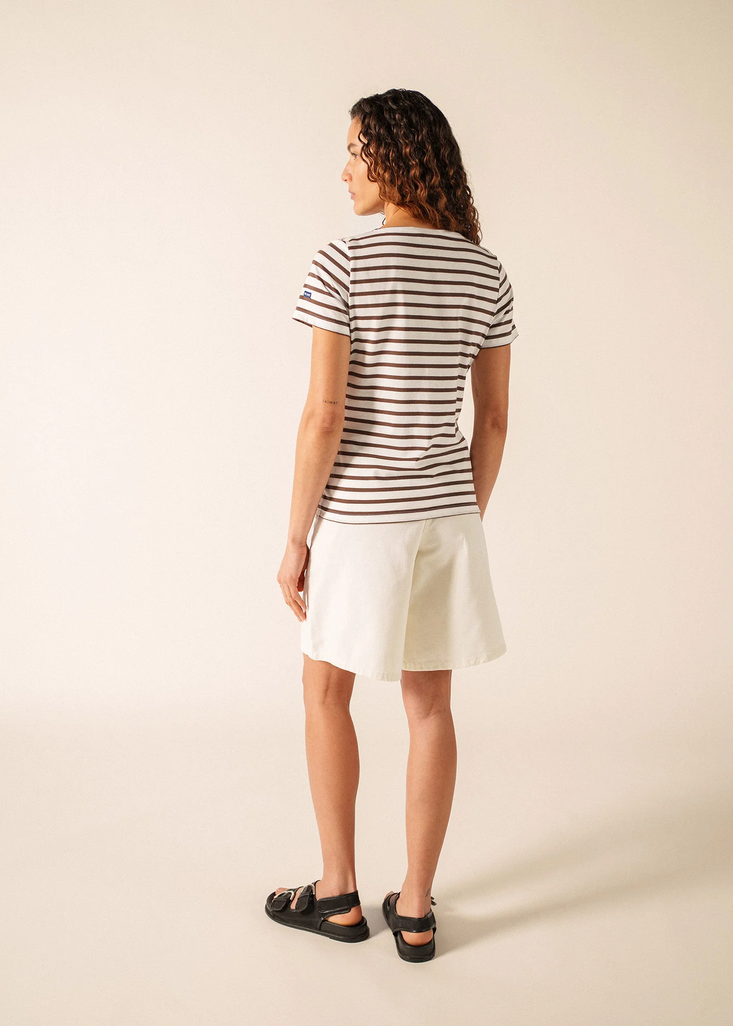 Etrille Breton shirt (NEIGE/EXPRESSO) - Image 2