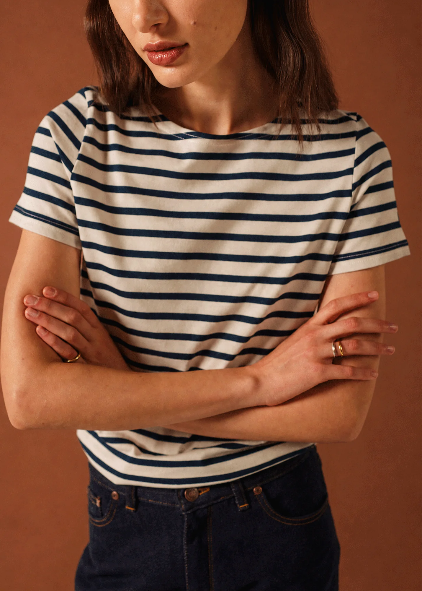 Etrille Breton shirt (ECRU/MARINE) - Image 5