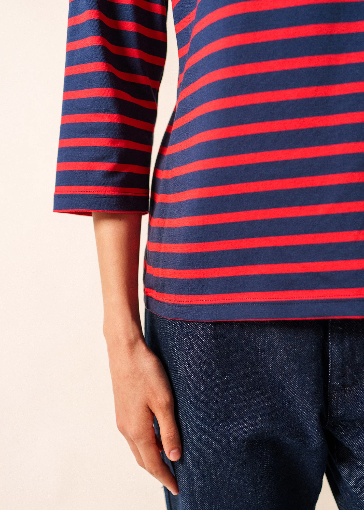 Galathée Breton shirt (MARINE/TULIPE) - Image 5