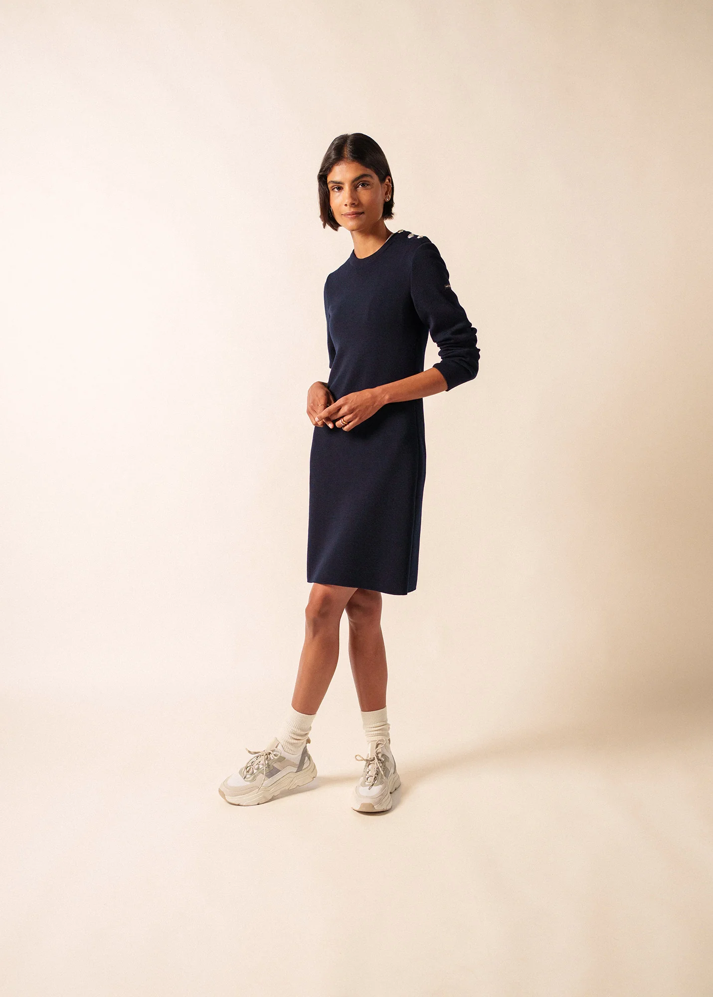 Grande Marée dress (NAVY) - Image 3