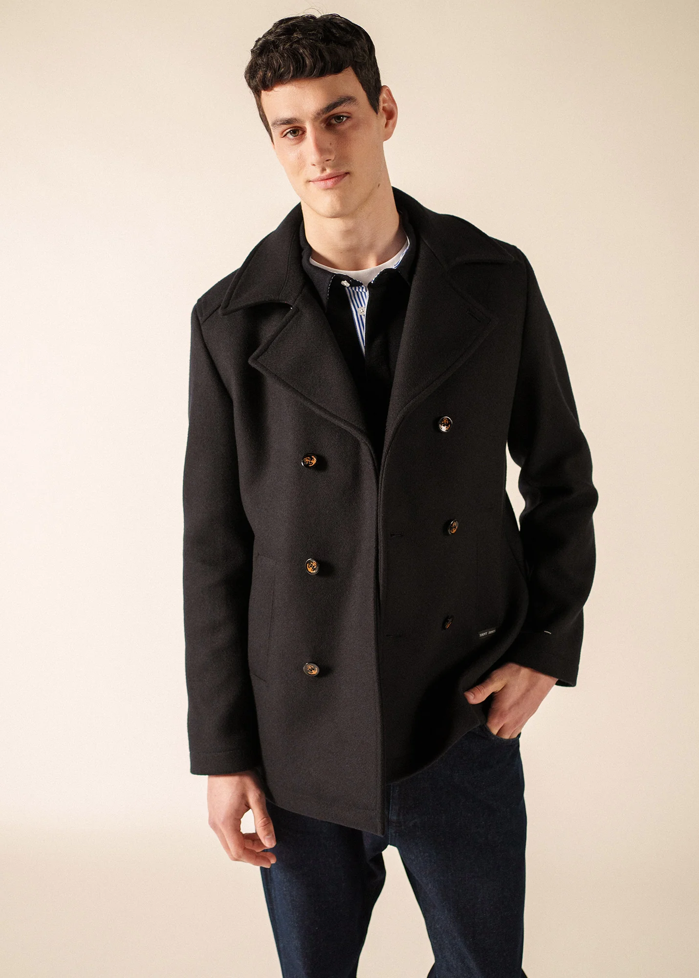 St Hilaire peacoat (NAVY) - Image 3