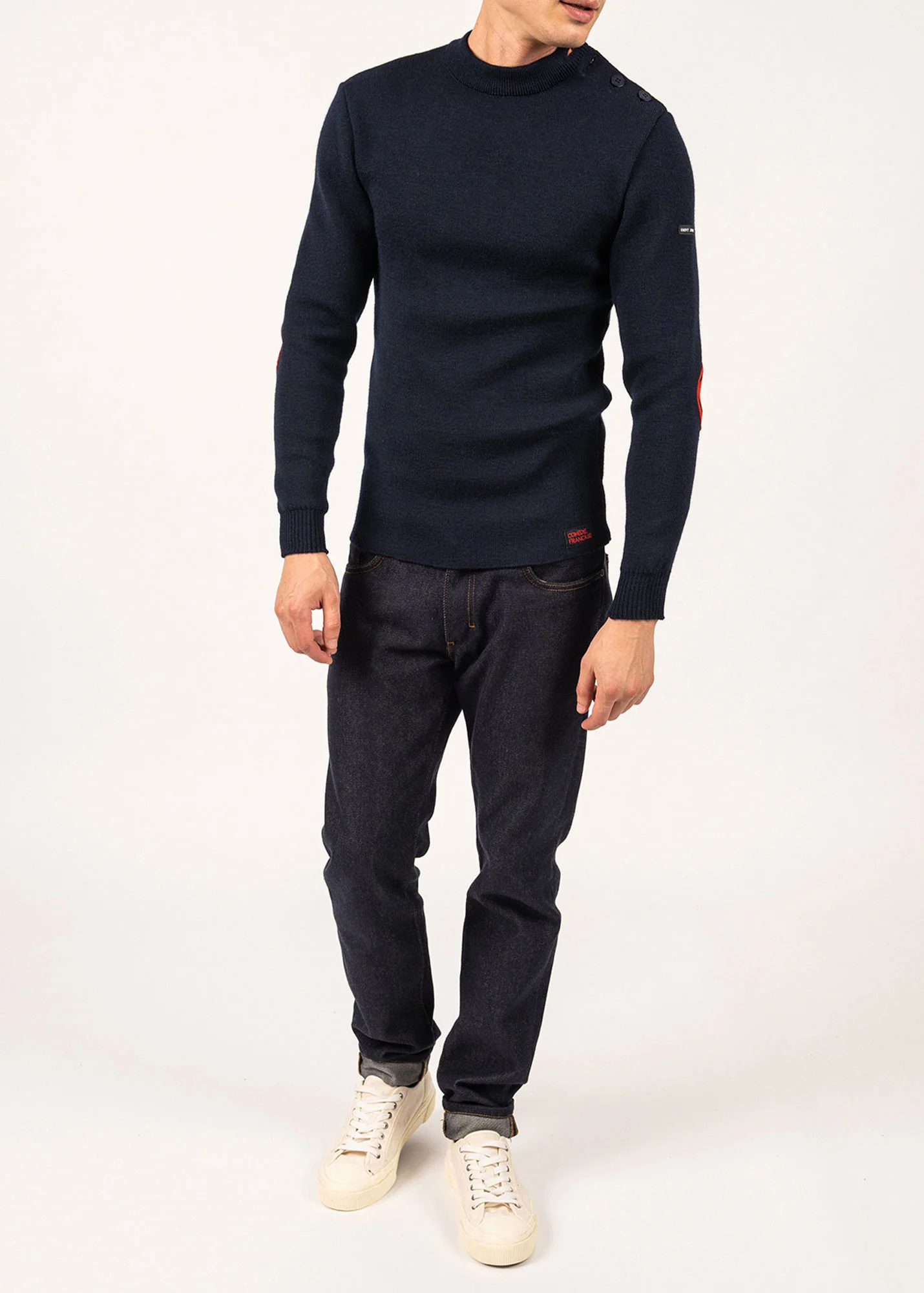 Iconic Matelot jumper with elbow patches - SAINT JAMES x Comédie Française (MARINE) - Image 3