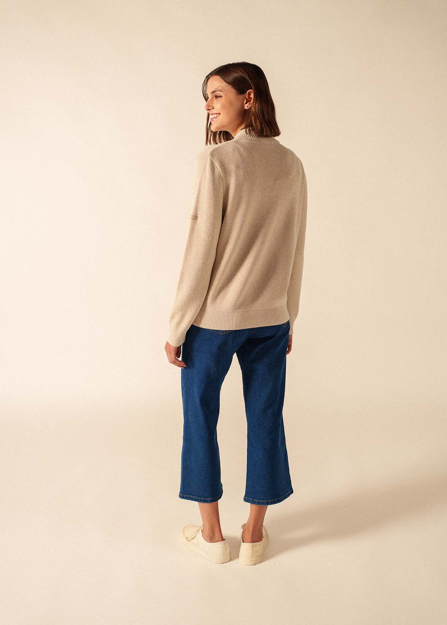 Lagos Cardigan (BEIGE CHINE) - Image 2