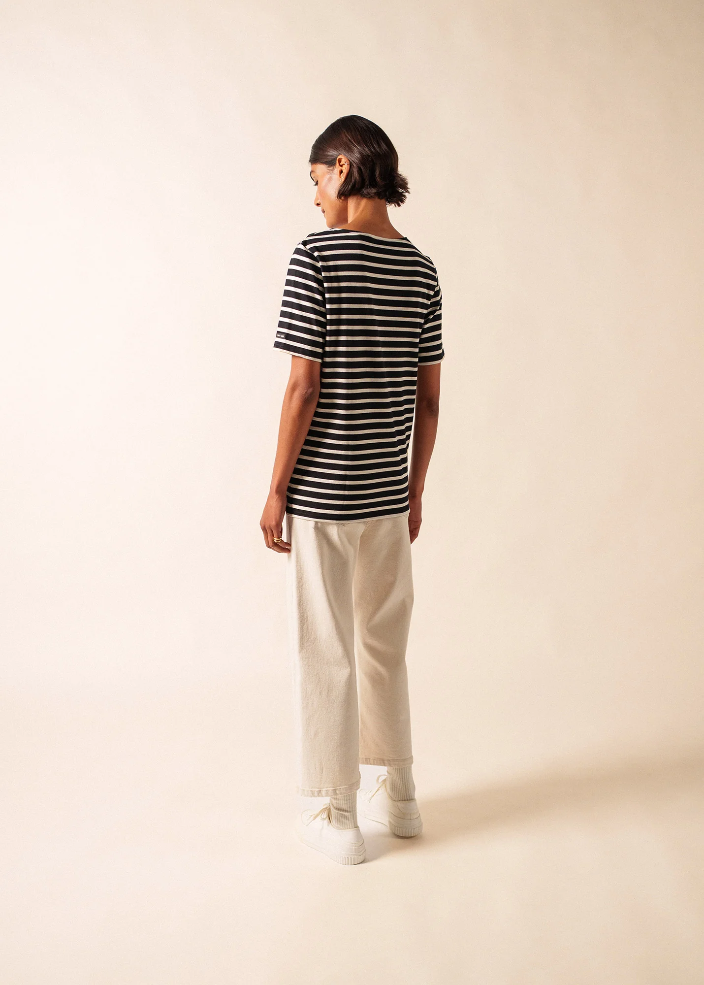 Levant Breton shirt (NOIR/ECRU) - Image 5