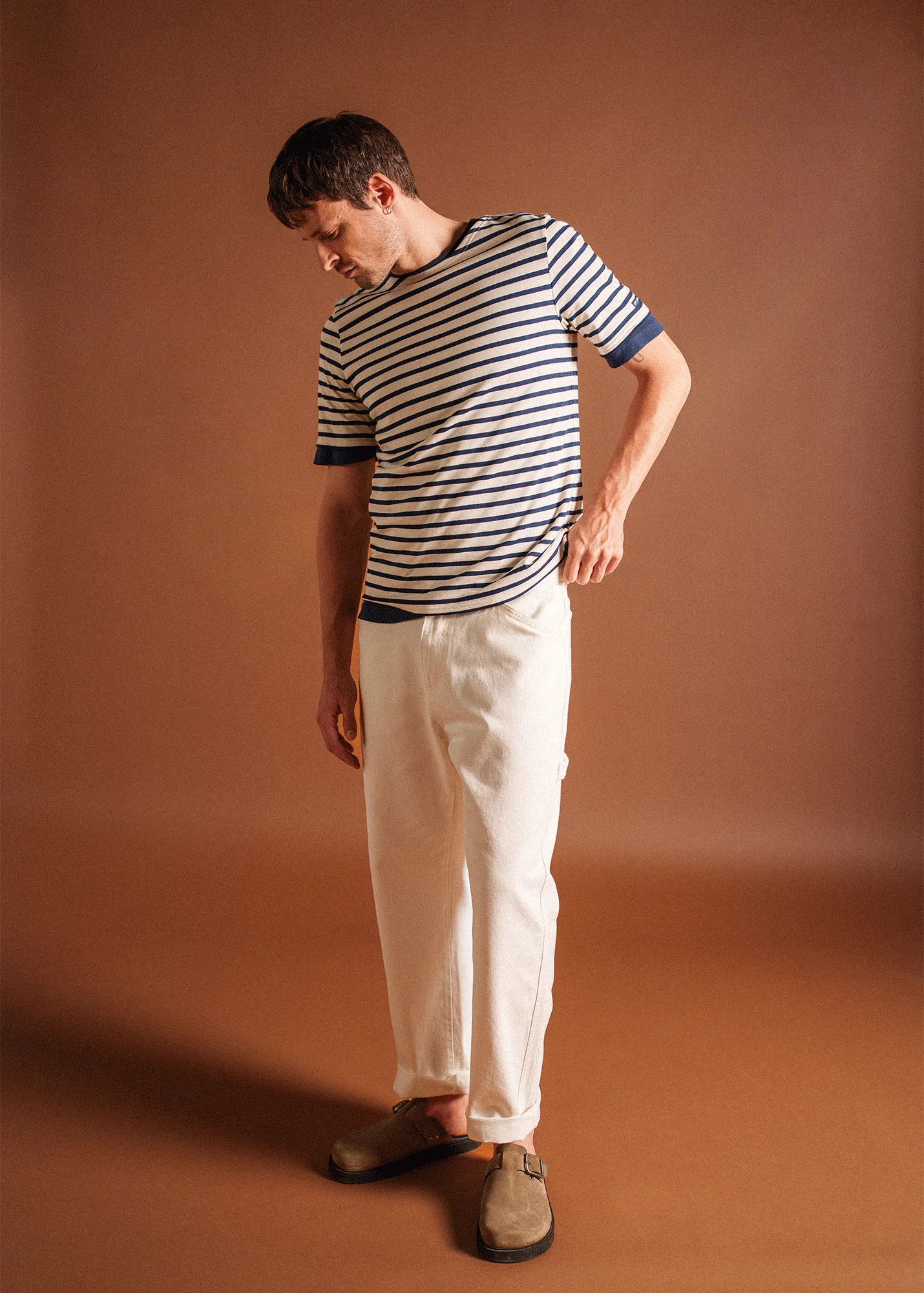 Levant Breton shirt (ECRU/MARINE) - Image 8