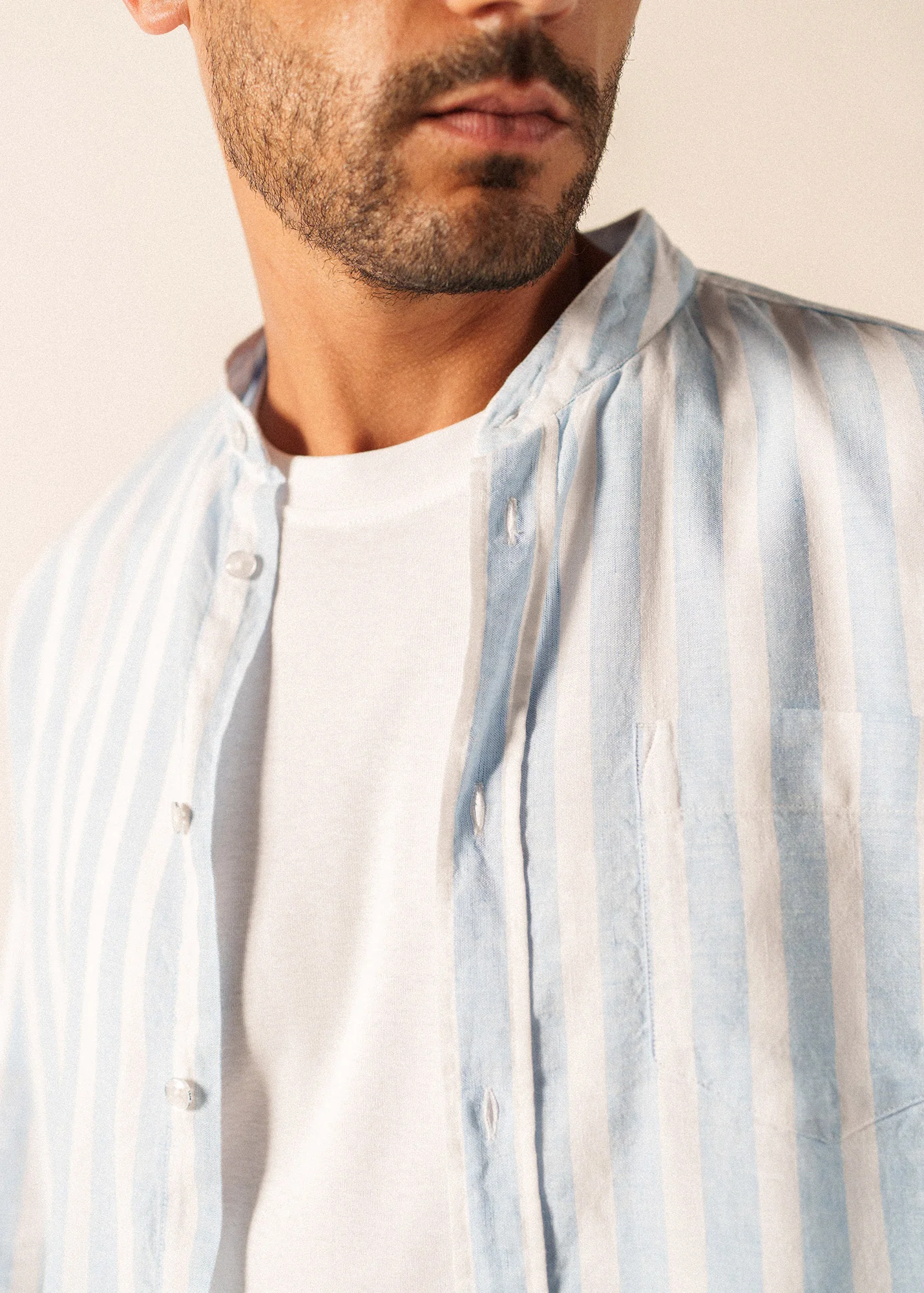 Liam Shirt (BLANC/BLEU) - Image 5