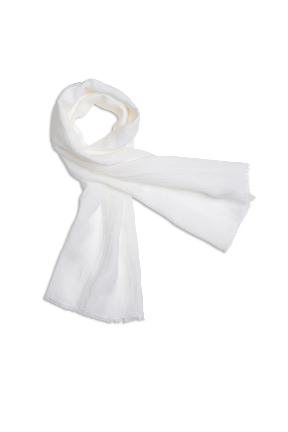 Linen scarf (BLANC) - Image 3