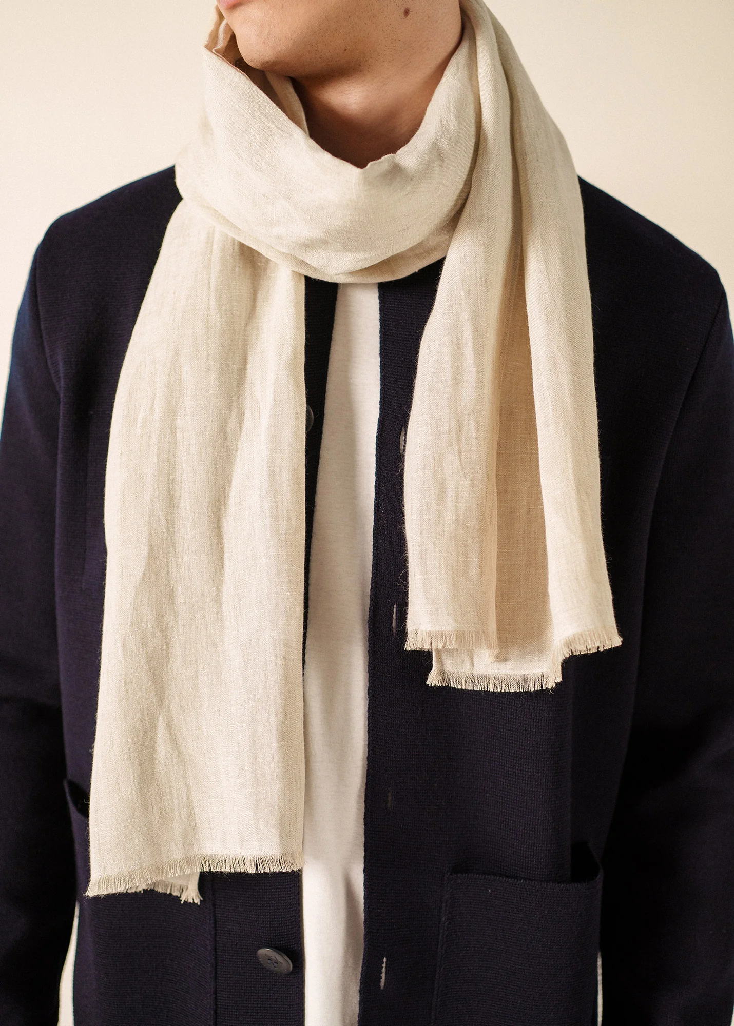 Linen scarf (NATUREL) - Image 2