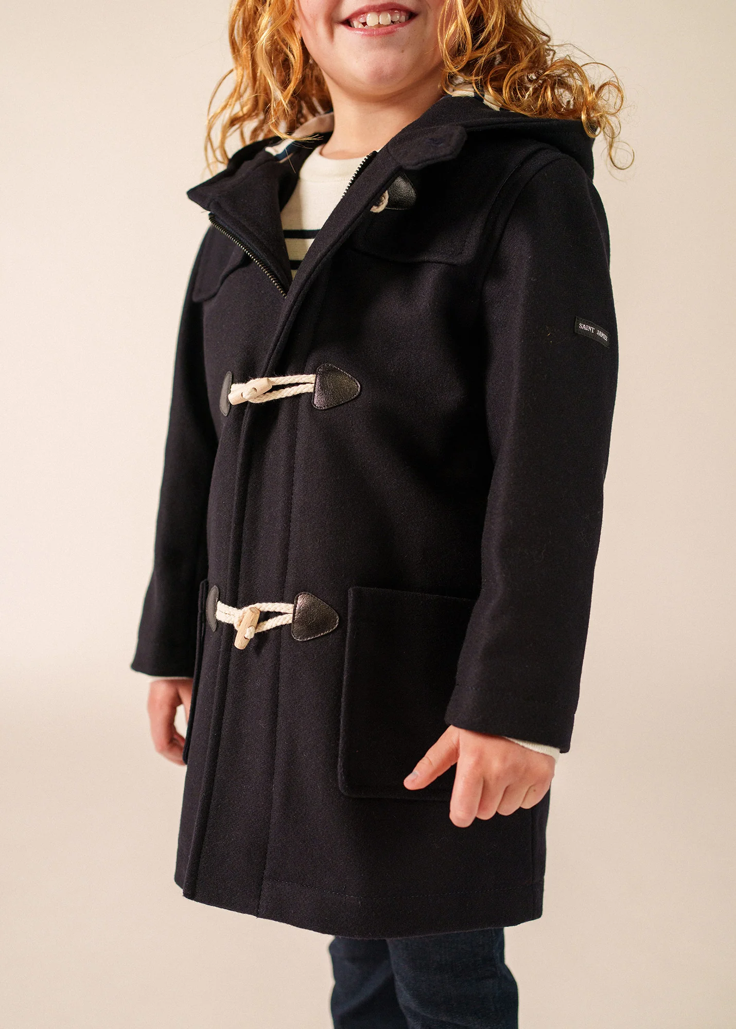 St Malo duffle-coat (NAVY) - Image 3