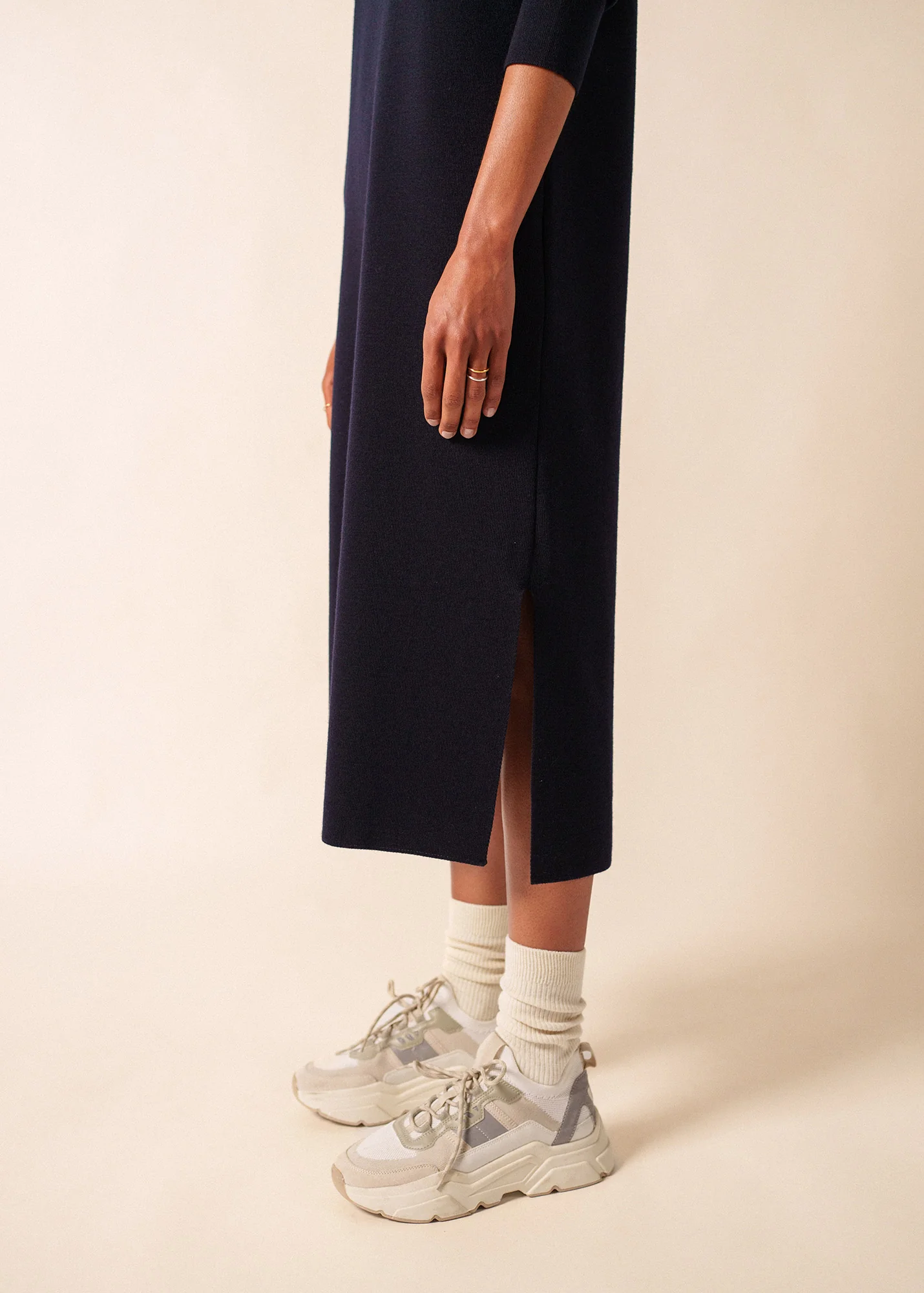 Marée long dress (NAVY) - Image 6