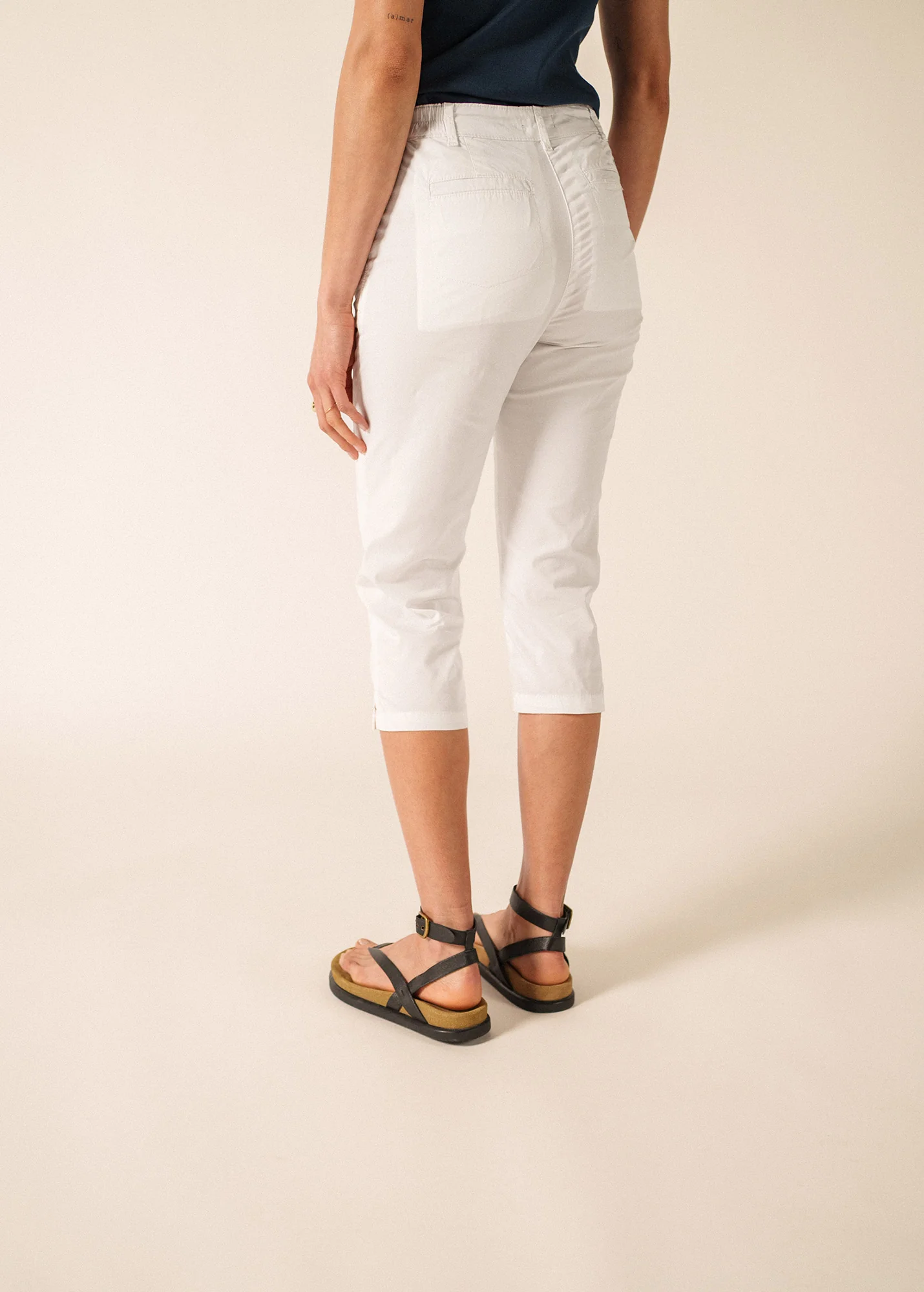 Marinette Capri pants (BLANC) - Image 3