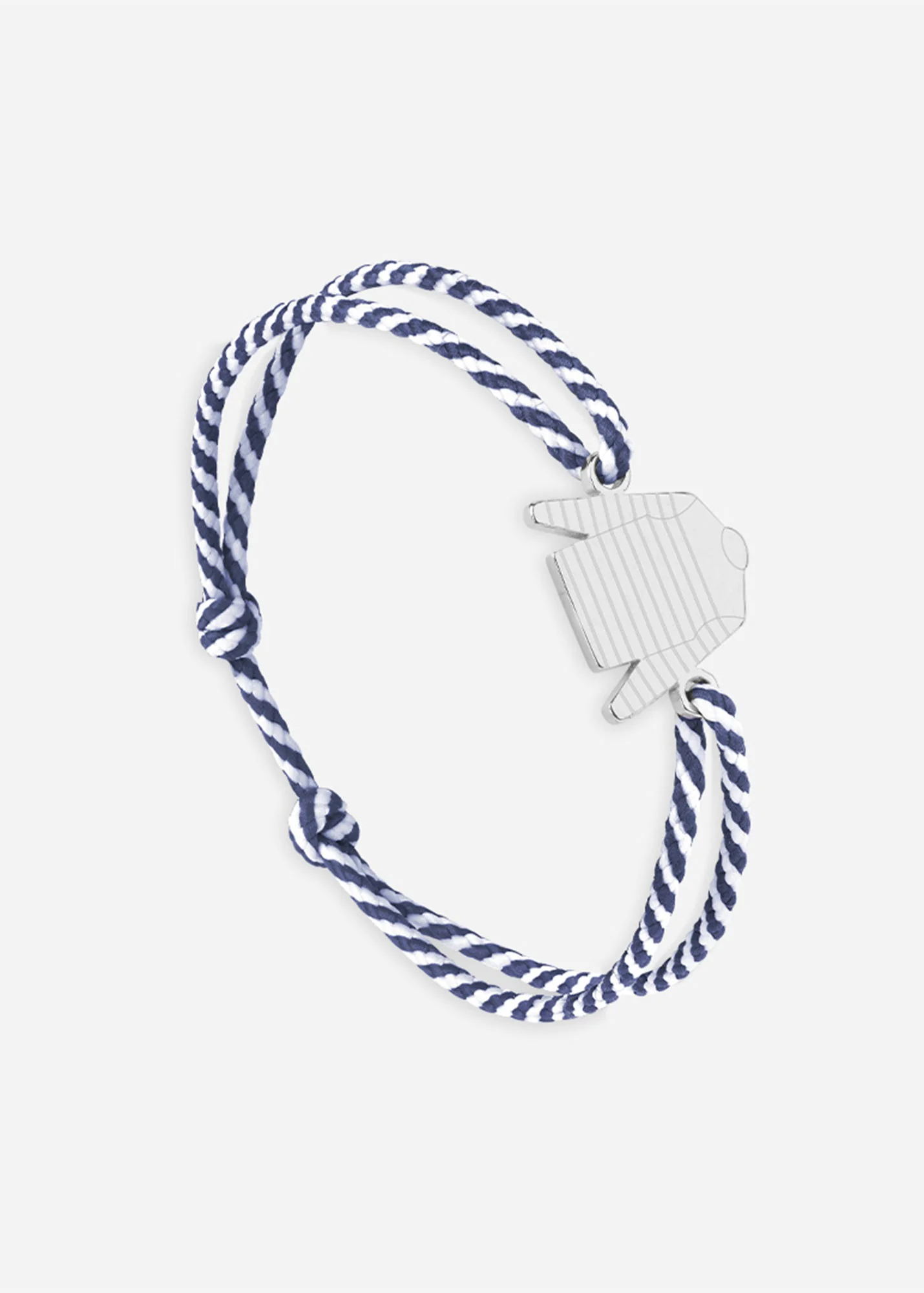 Bretin shirt bracelet x Le Vent à la Française (ARGENT/RAYE BLANC/MARINE)