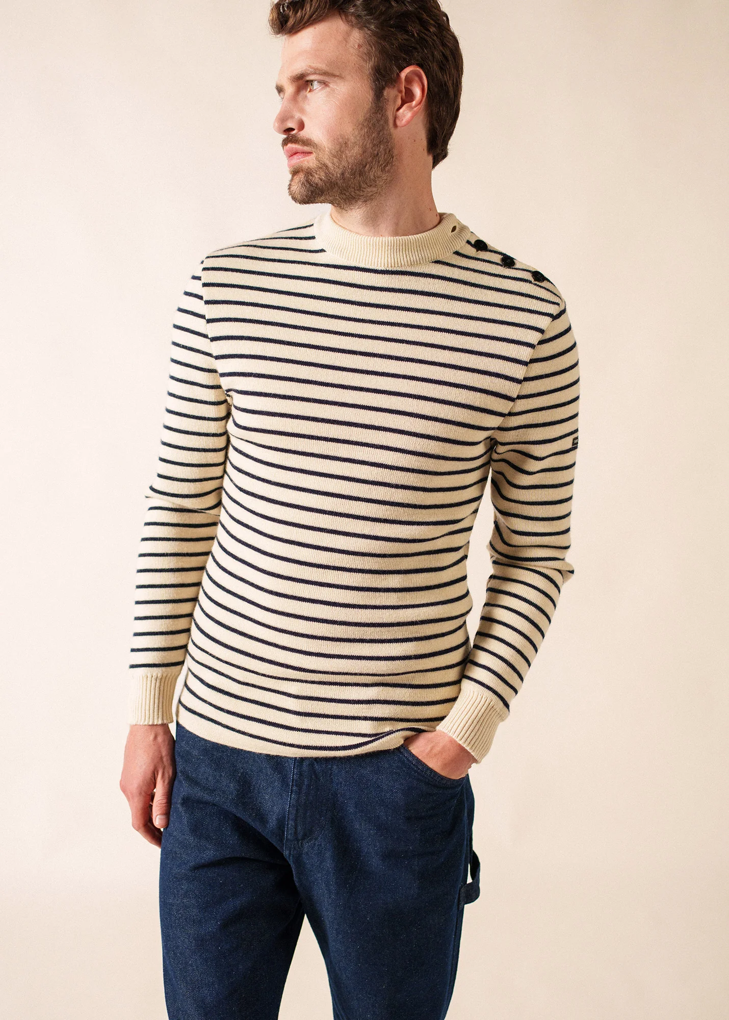 Matelot sailor jumper (ECRU/MARINE) - Image 3
