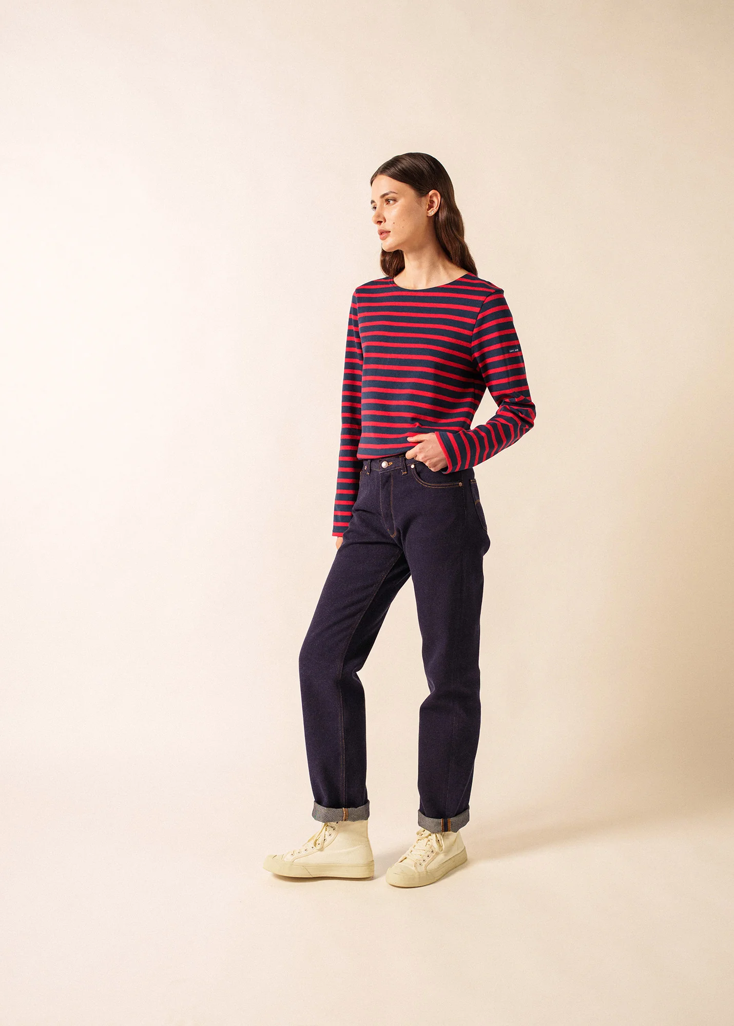 Méridien Breton shirt (MARINE/TULIPE) - Image 4