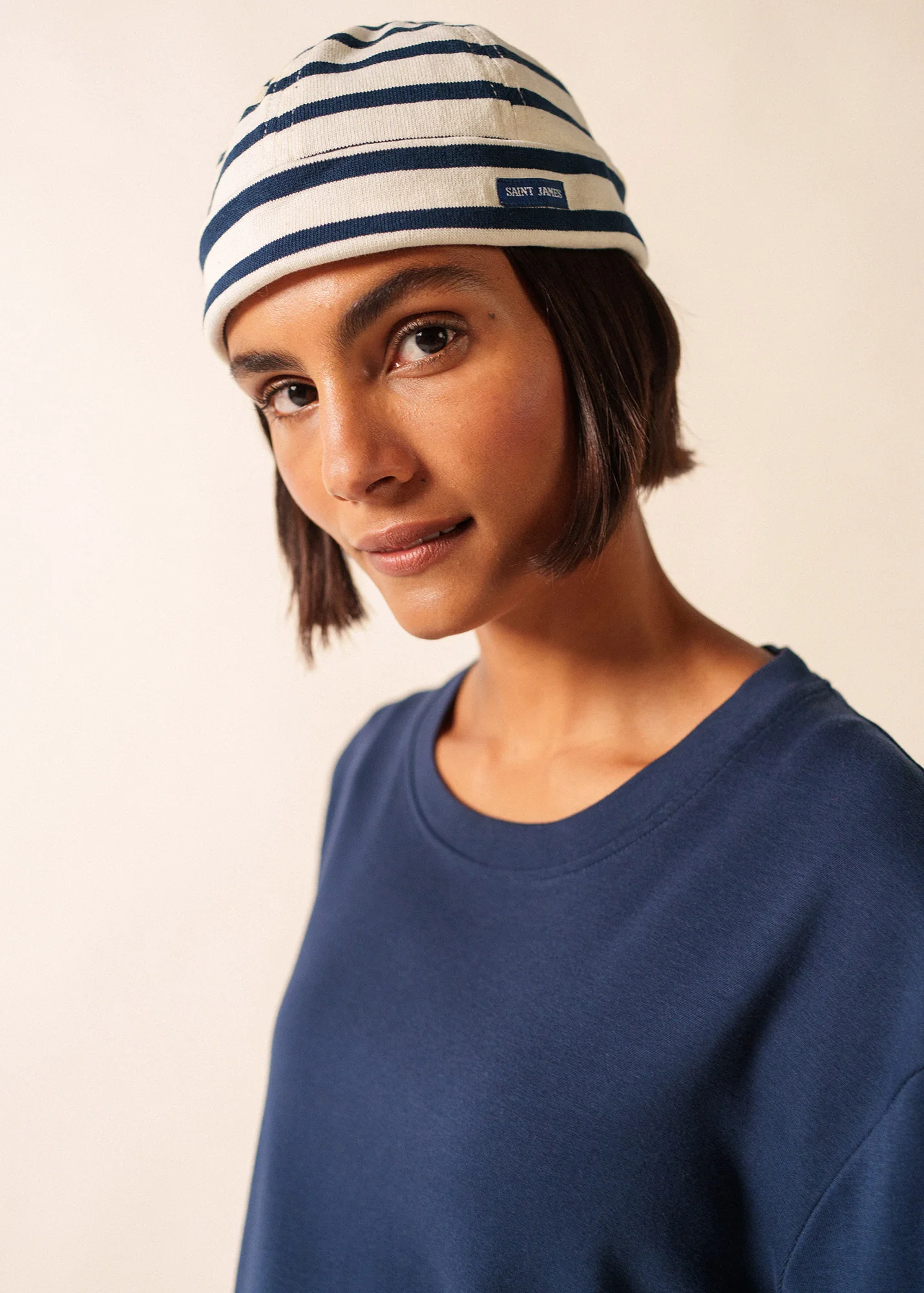 Miki Mériden cap (ECRU/MARINE) - Image 4