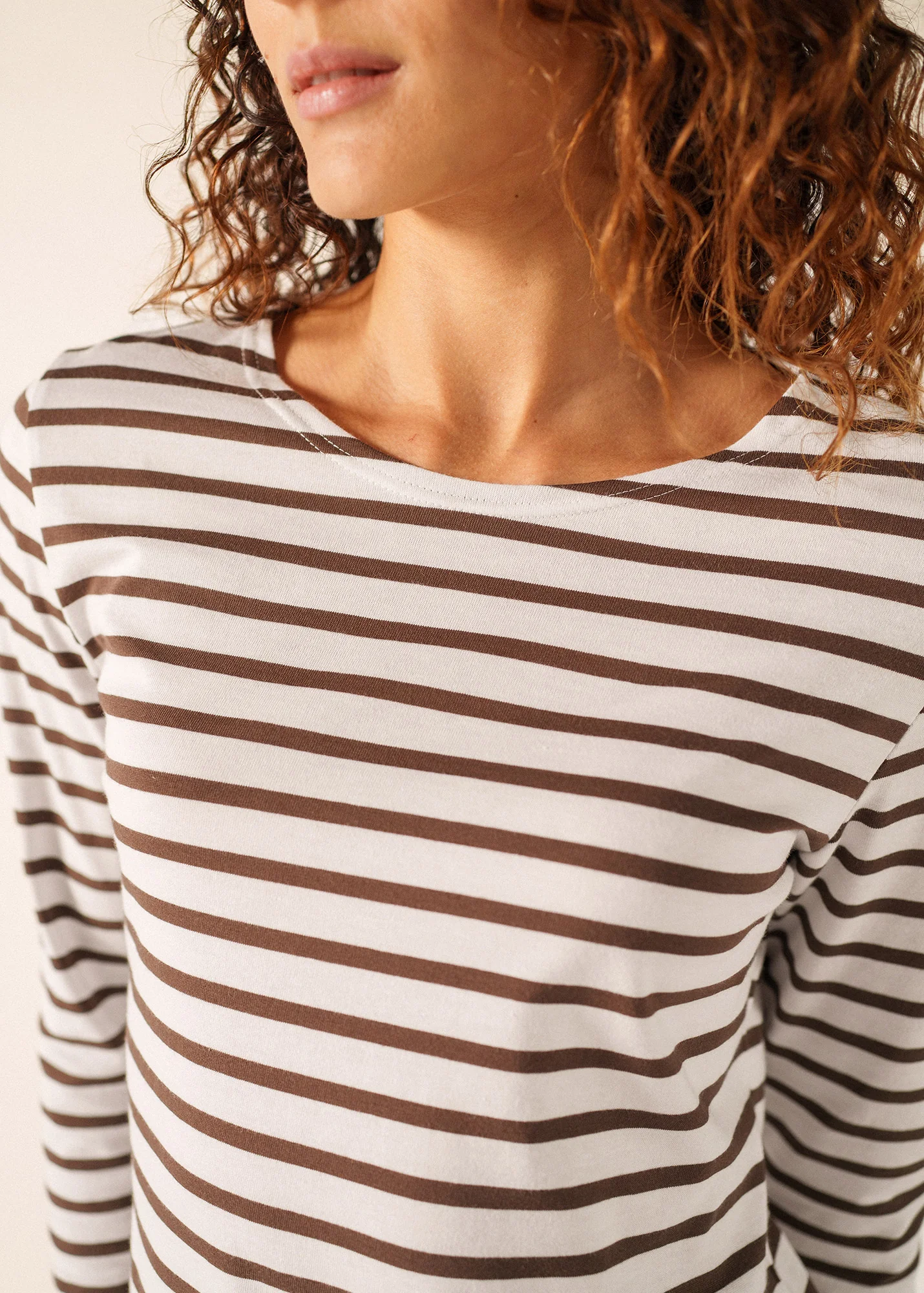 Minquidame Breton shirt (NEIGE/EXPRESSO) - Image 4