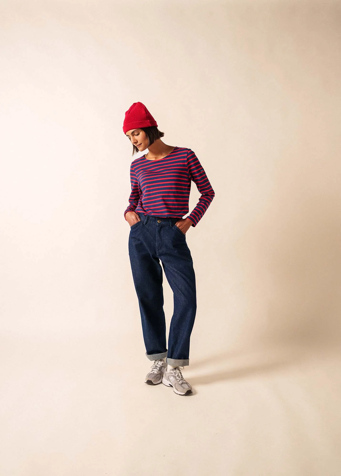 Minquidame Breton shirt (MARINE/TULIPE)