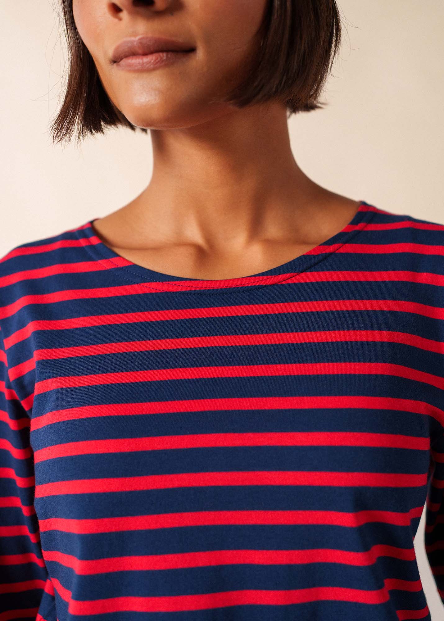Minquidame Breton shirt (MARINE/TULIPE) - Image 4