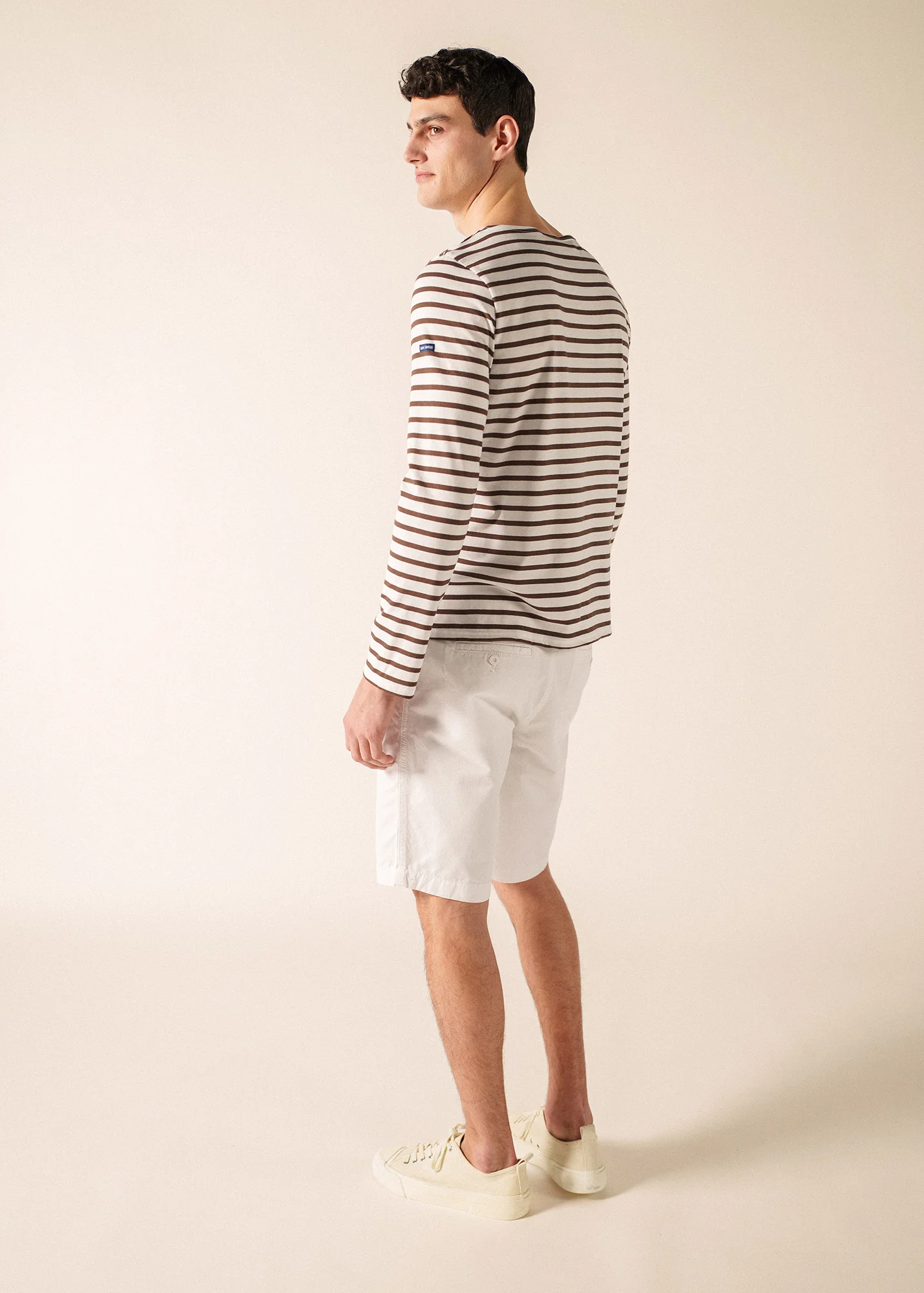 Minquiers Breton shirt (NEIGE/EXPRESSO) - Image 4
