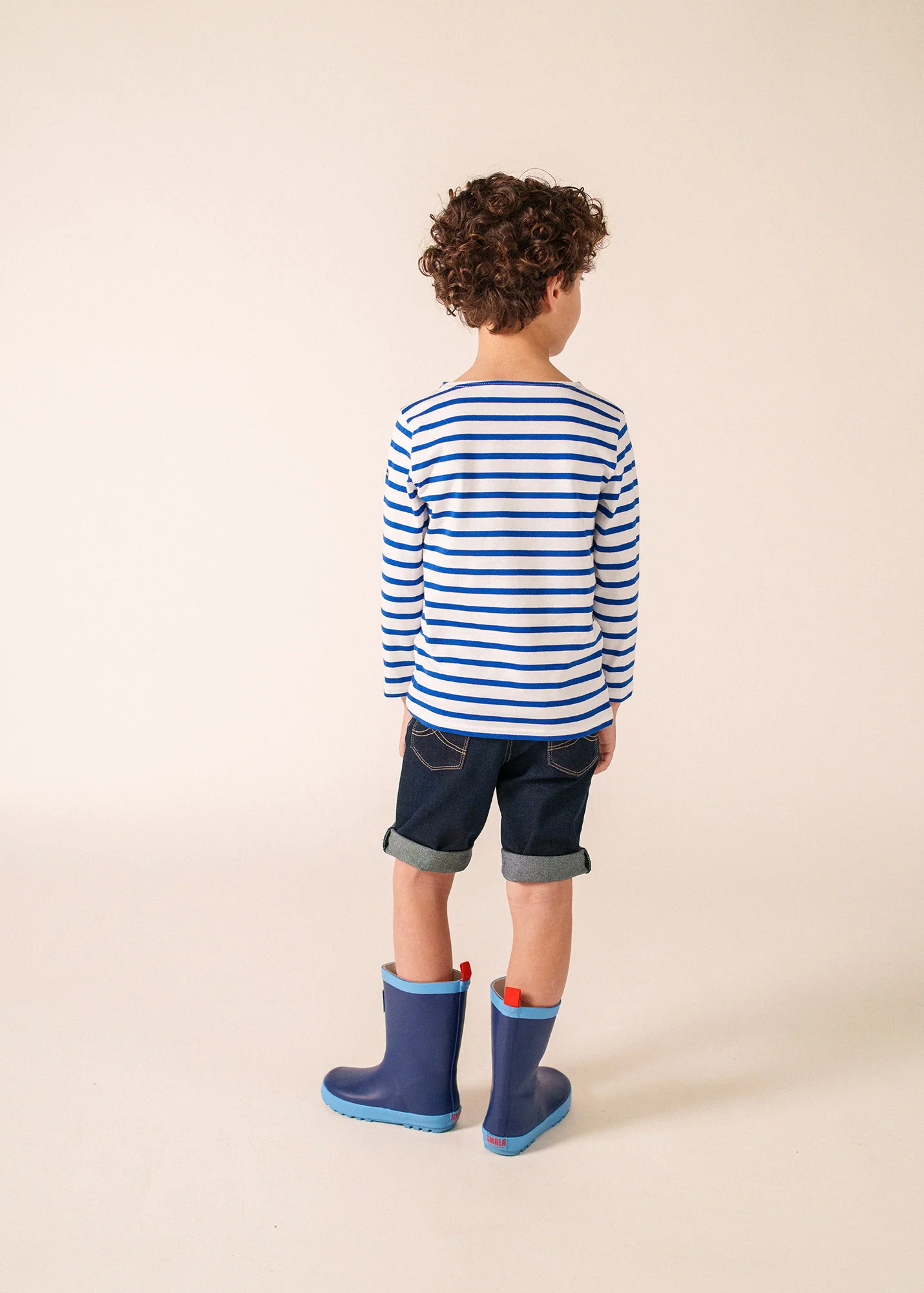 Miniquiers kids Breton shirt (NEIGE/GITANE) - Image 2
