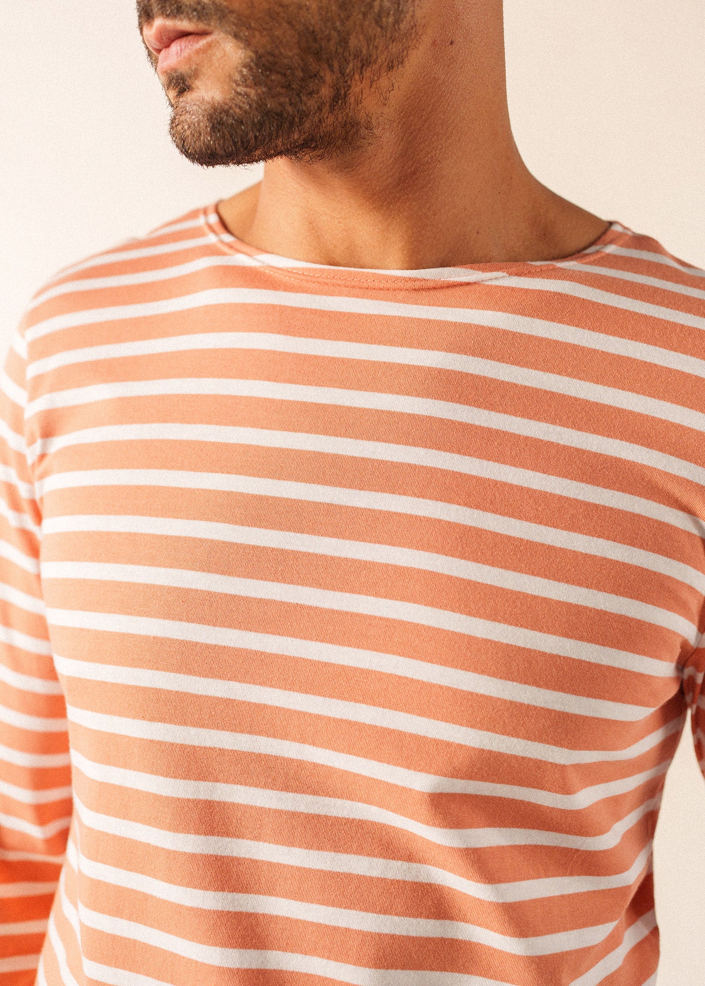 Minquiers Breton shirt (ARGILE/NEIGE) - Image 4