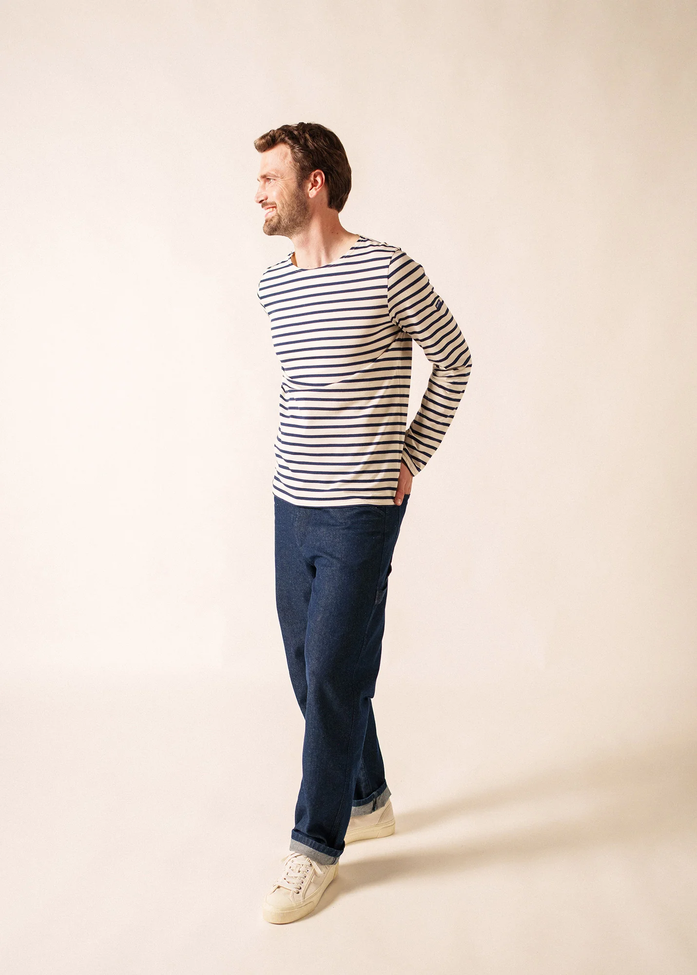 Minquiers Breton shirt (ECRU/MARINE)