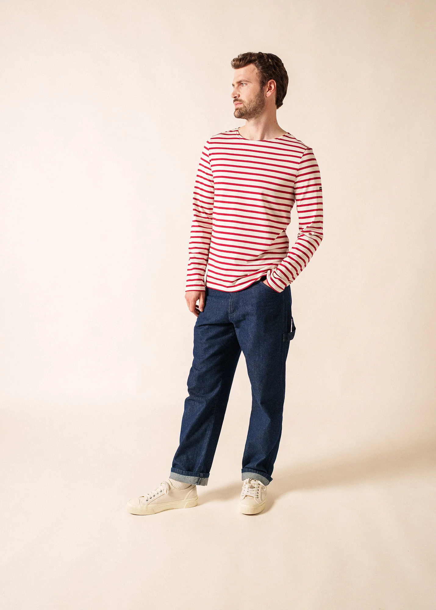 Minquiers Breton shirt (ECRU/PERSAN)