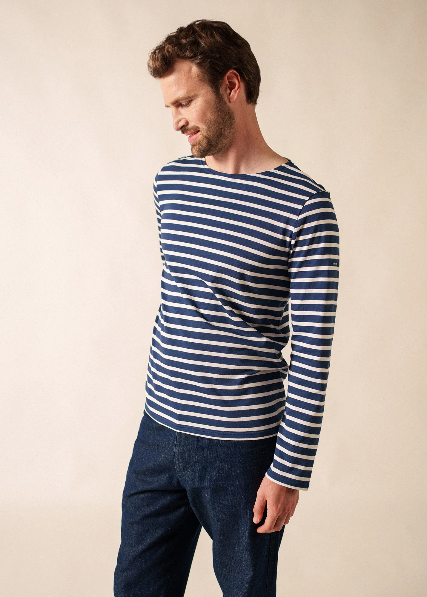 Minquiers Breton shirt (MARINE/NEIGE) - Image 6