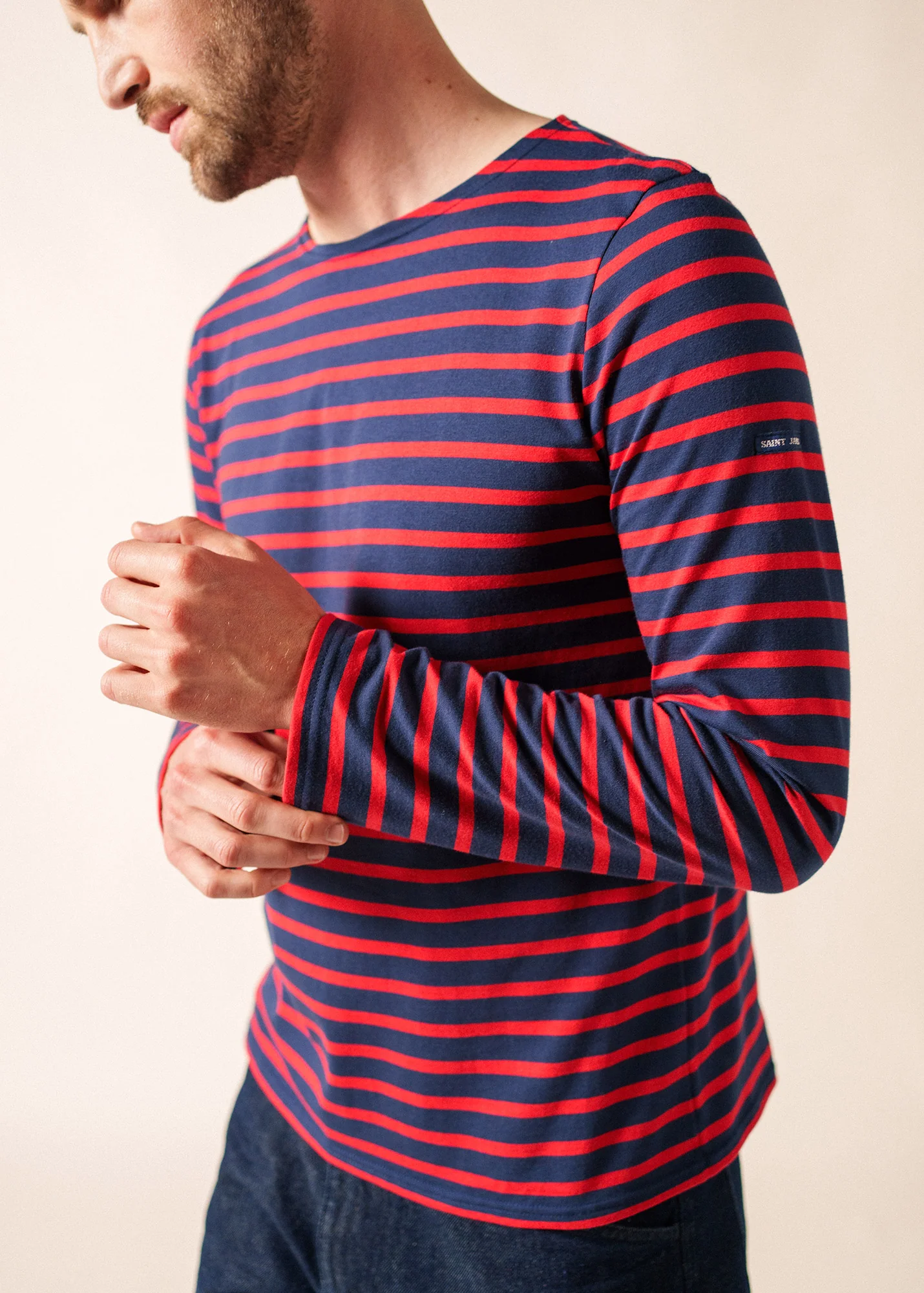 Minquiers Breton shirt (MARINE/TULIPE) - Image 6