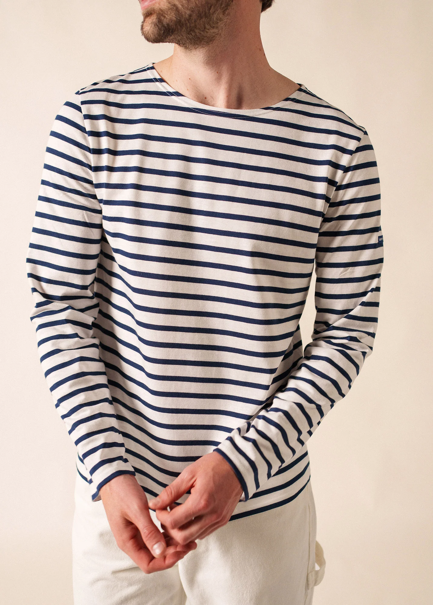 Minquiers Breton shirt (NEIGE/MARINE) - Image 6