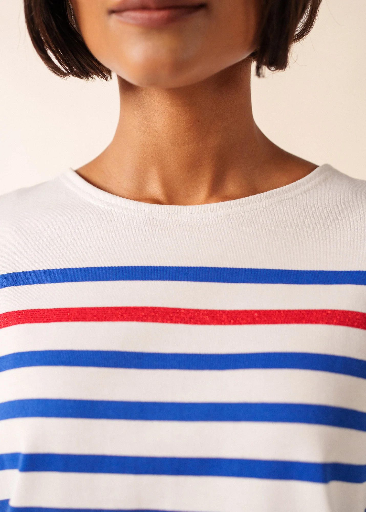 Naval Lurex Breton shirt (NEIGE/GITANE/TULIPE) - Image 4