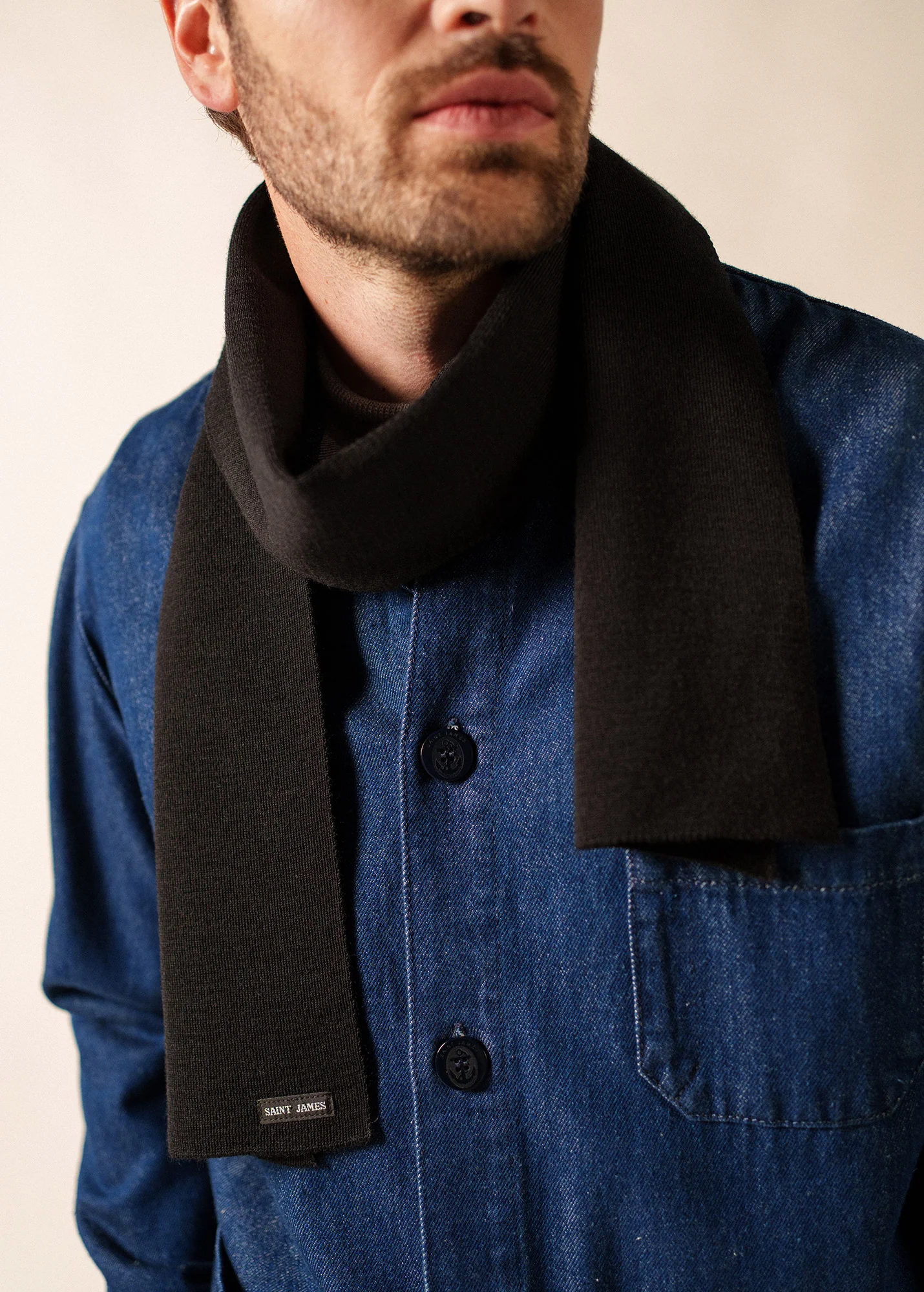 Plain scarf (NOIR) - Image 2