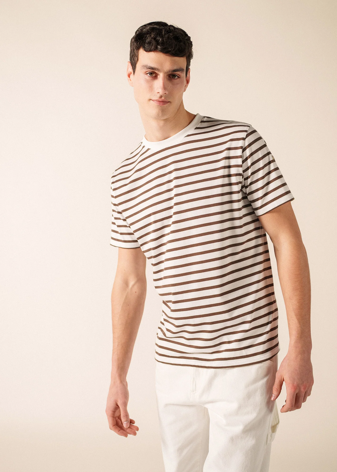 Plouider Sailor Striped Shirt (NEIGE/EXPRESSO) - Image 2