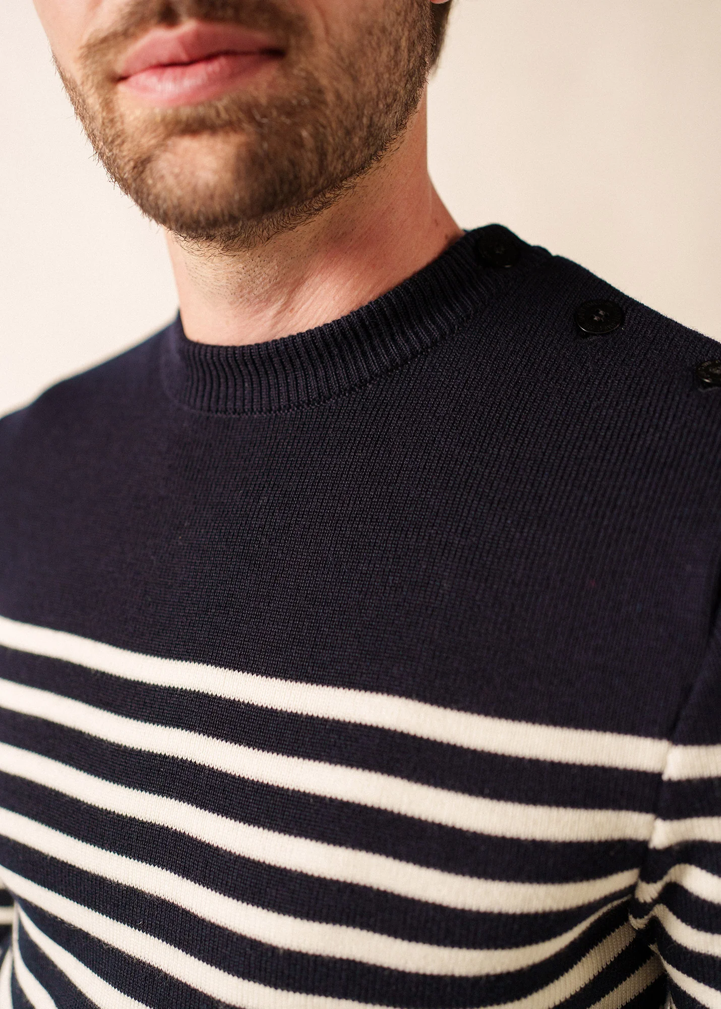 Rochefort sailor jumper (NAVY/ECUME) - Image 4