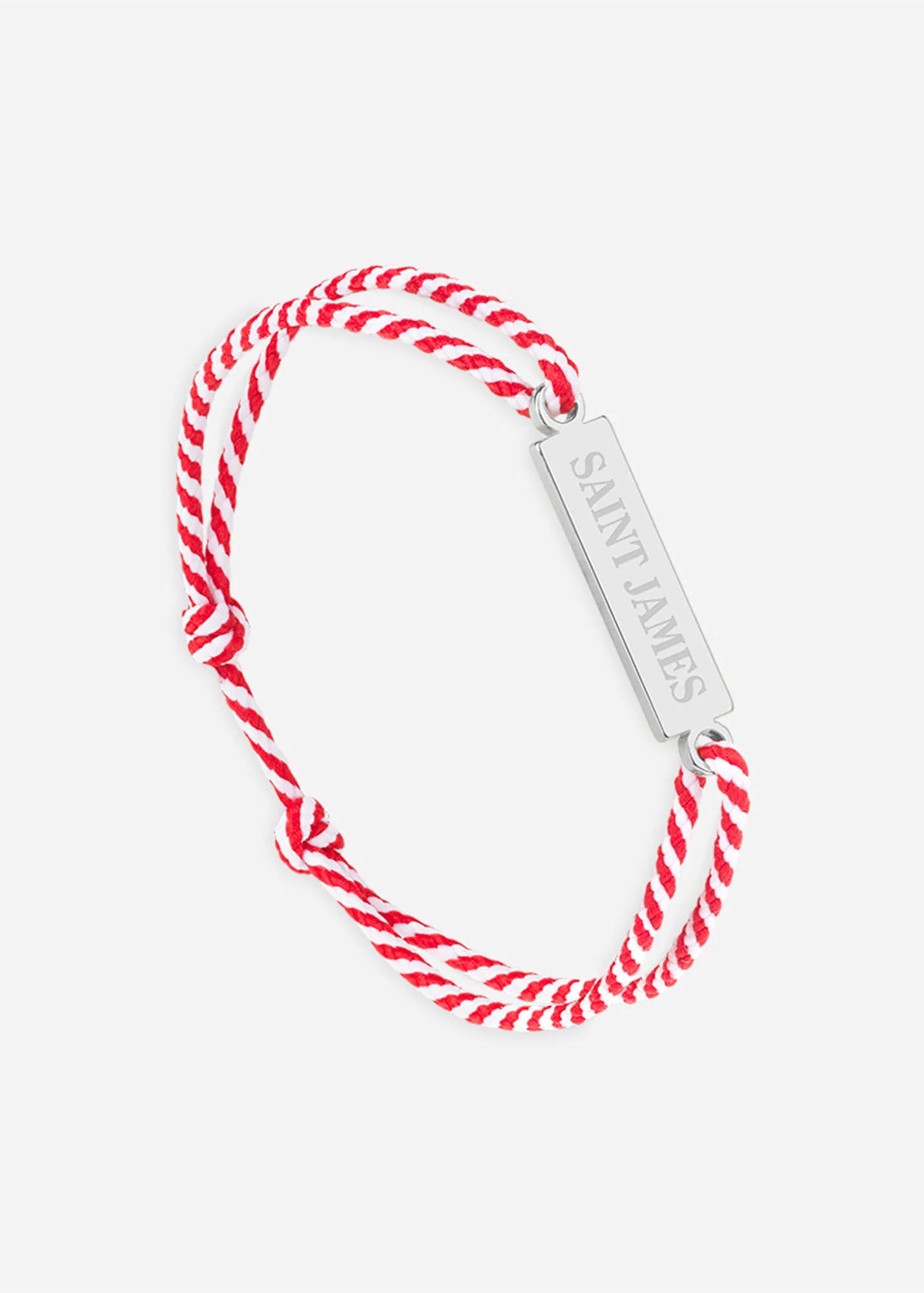 Logo bracelet x Le Vent à la Française (ARGENT/RAYE BLANC/ROUGE)