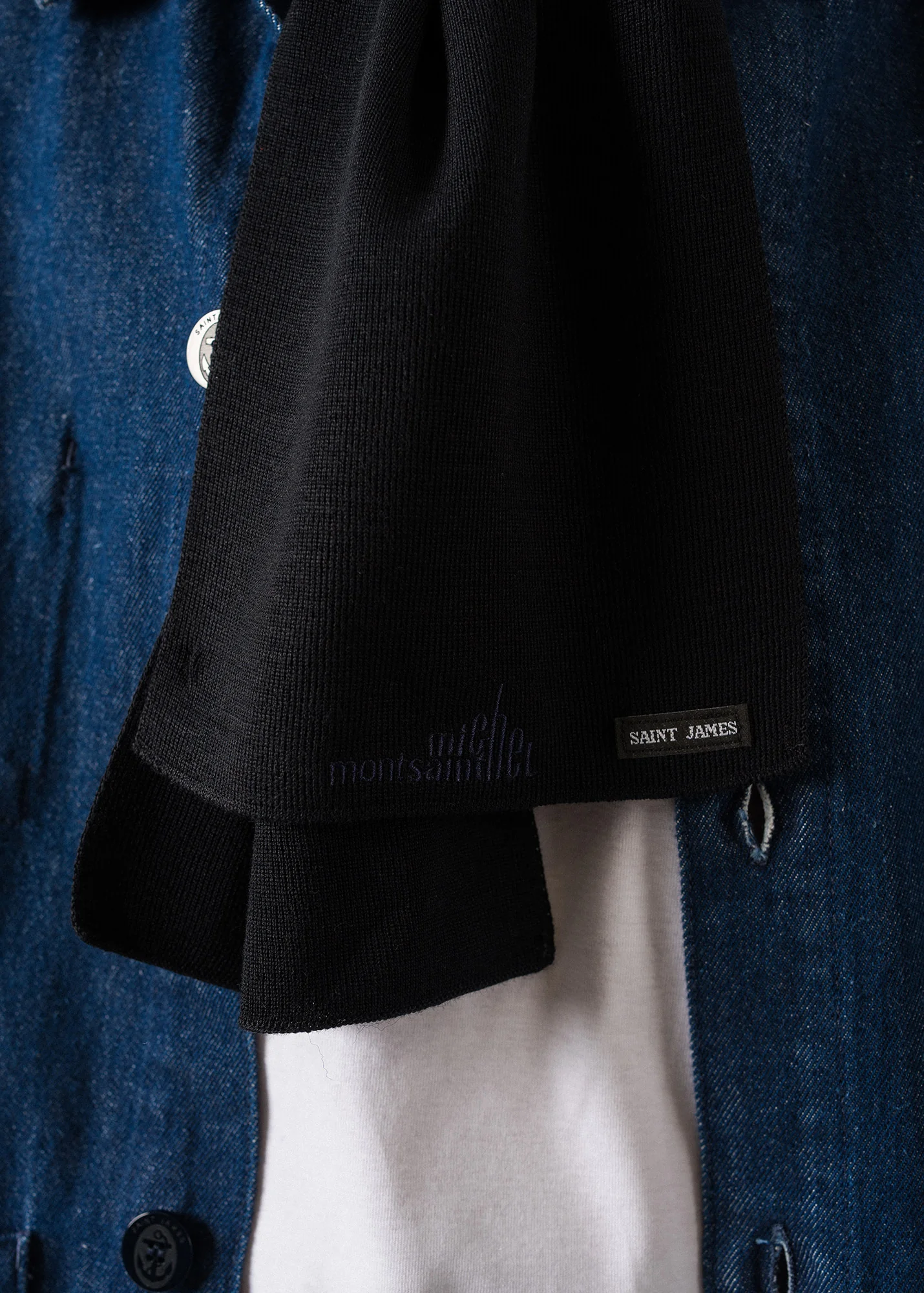 Scarf x le Mont Saint-Michel (NAVY) - Image 3