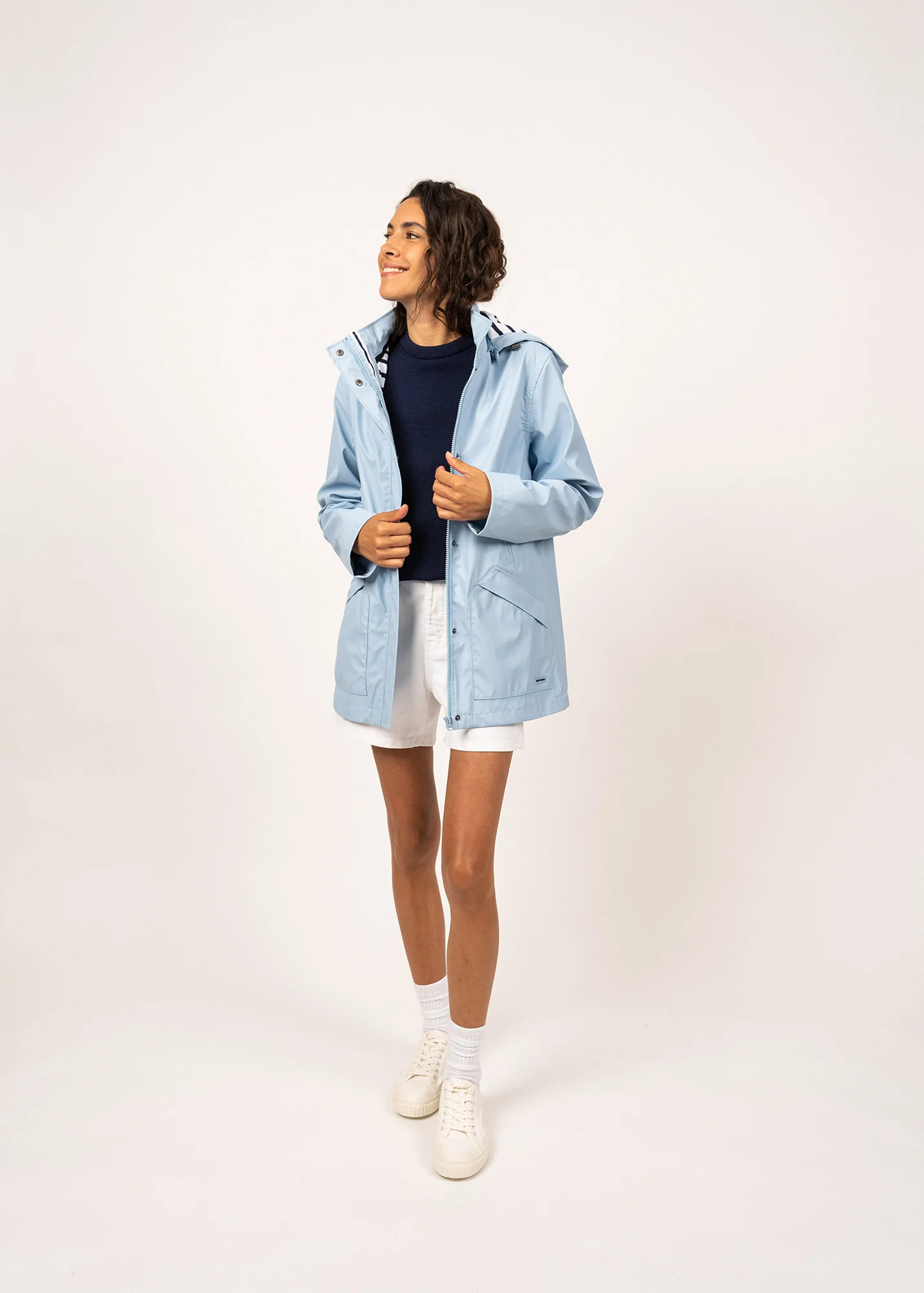 Ste Morgane parka - waterproof, striped jersey lining (CIEL) - Image 3