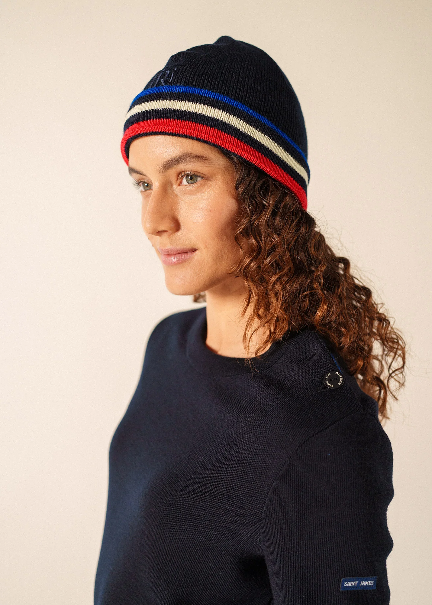 Tricolour beanie x l'Elysée (MARINE) - Image 3