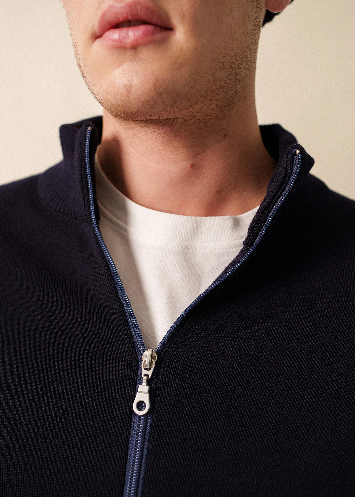 Tricolour cardigan x l'Elysée (NAVY/MULTICO) - Image 4